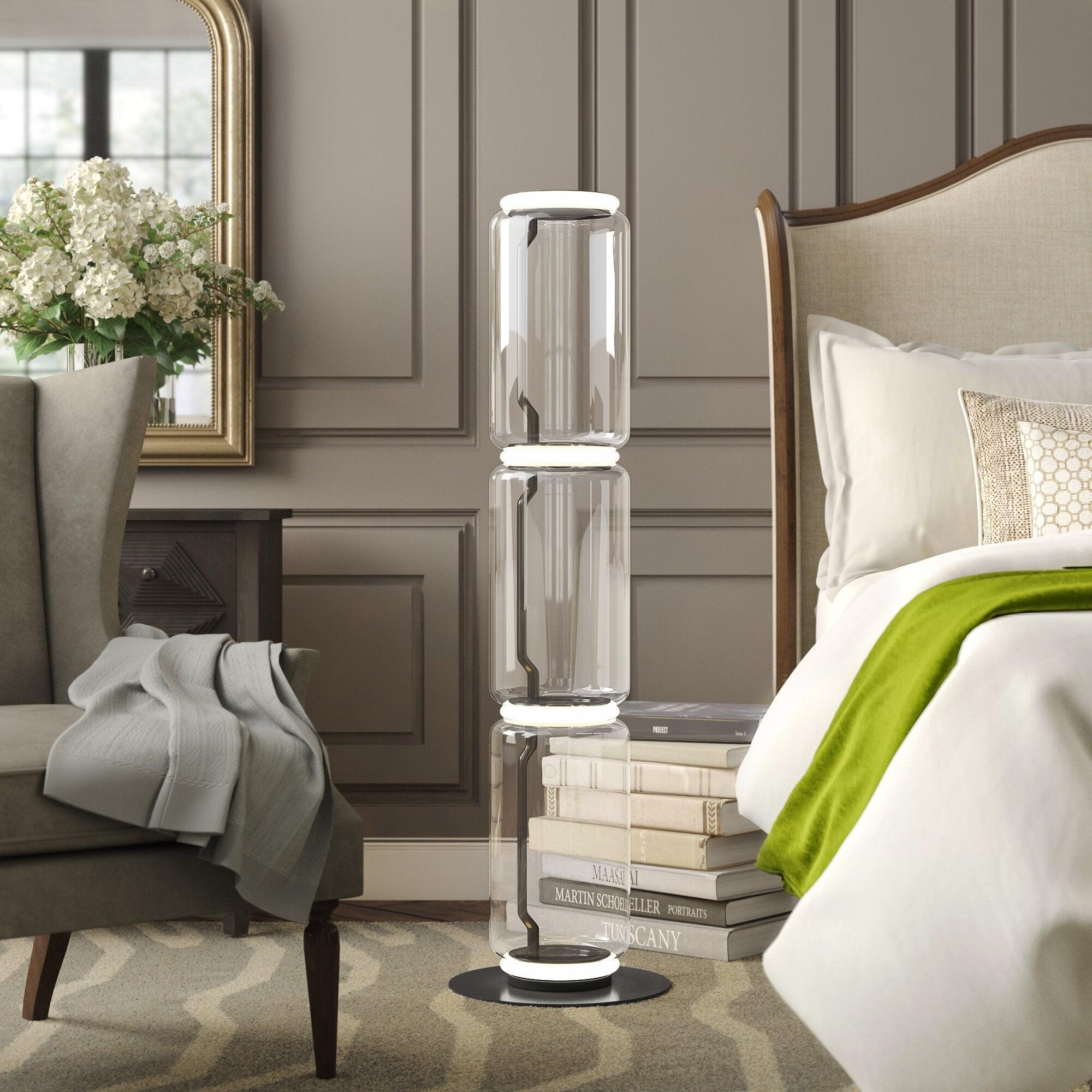 Mevvilzo Cylindrical Glass Floor Lamp