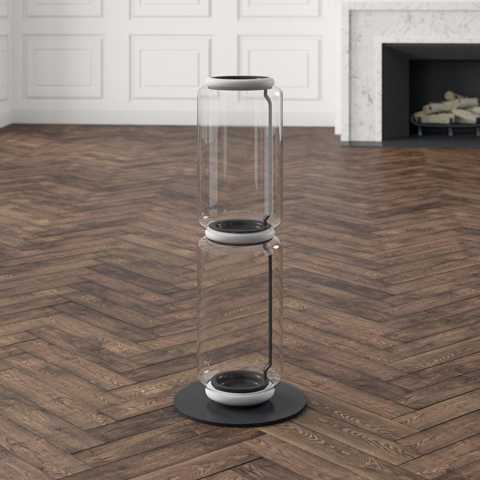 Mevvilzo Cylindrical Glass Floor Lamp