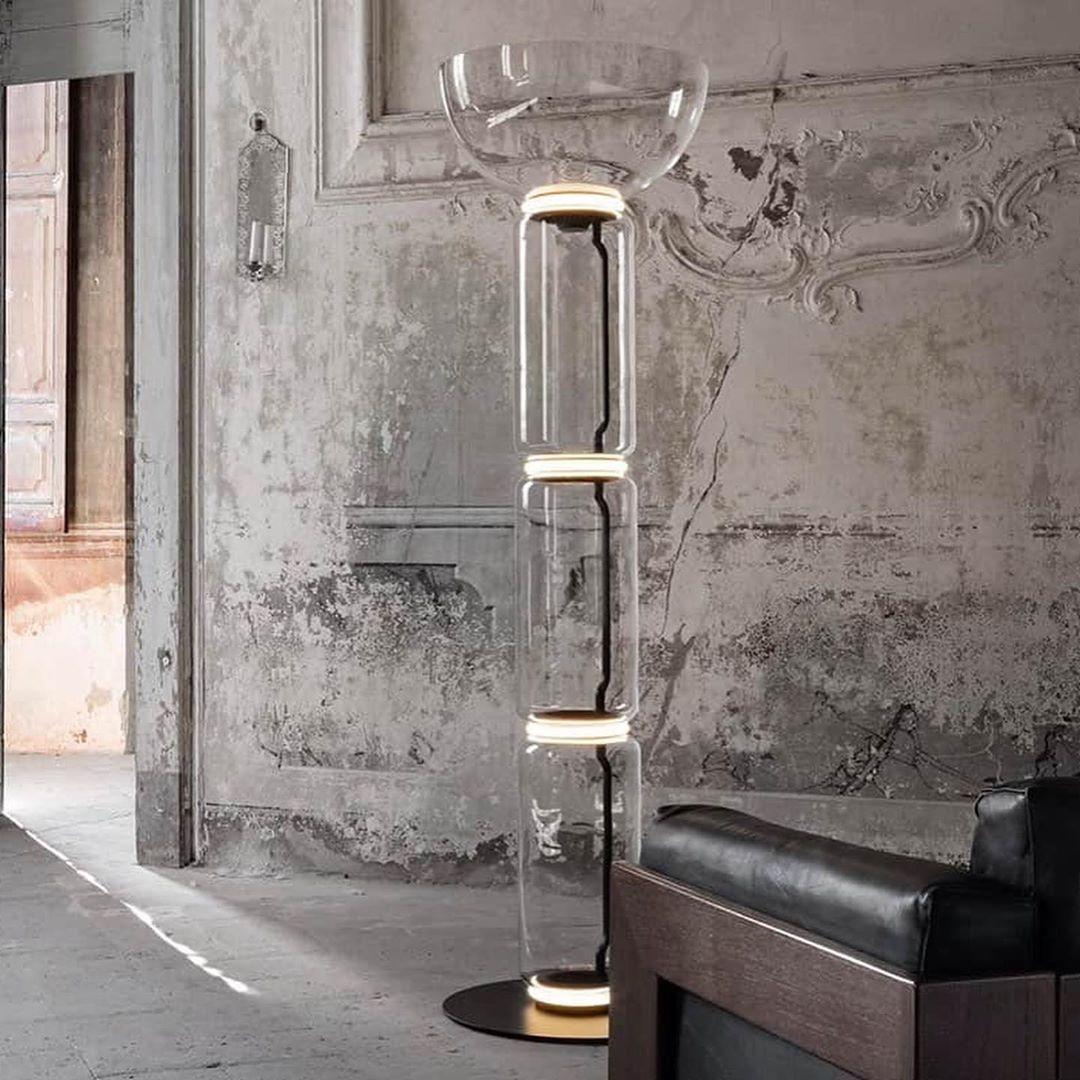 Mevvilzo Cylindrical Glass Floor Lamp