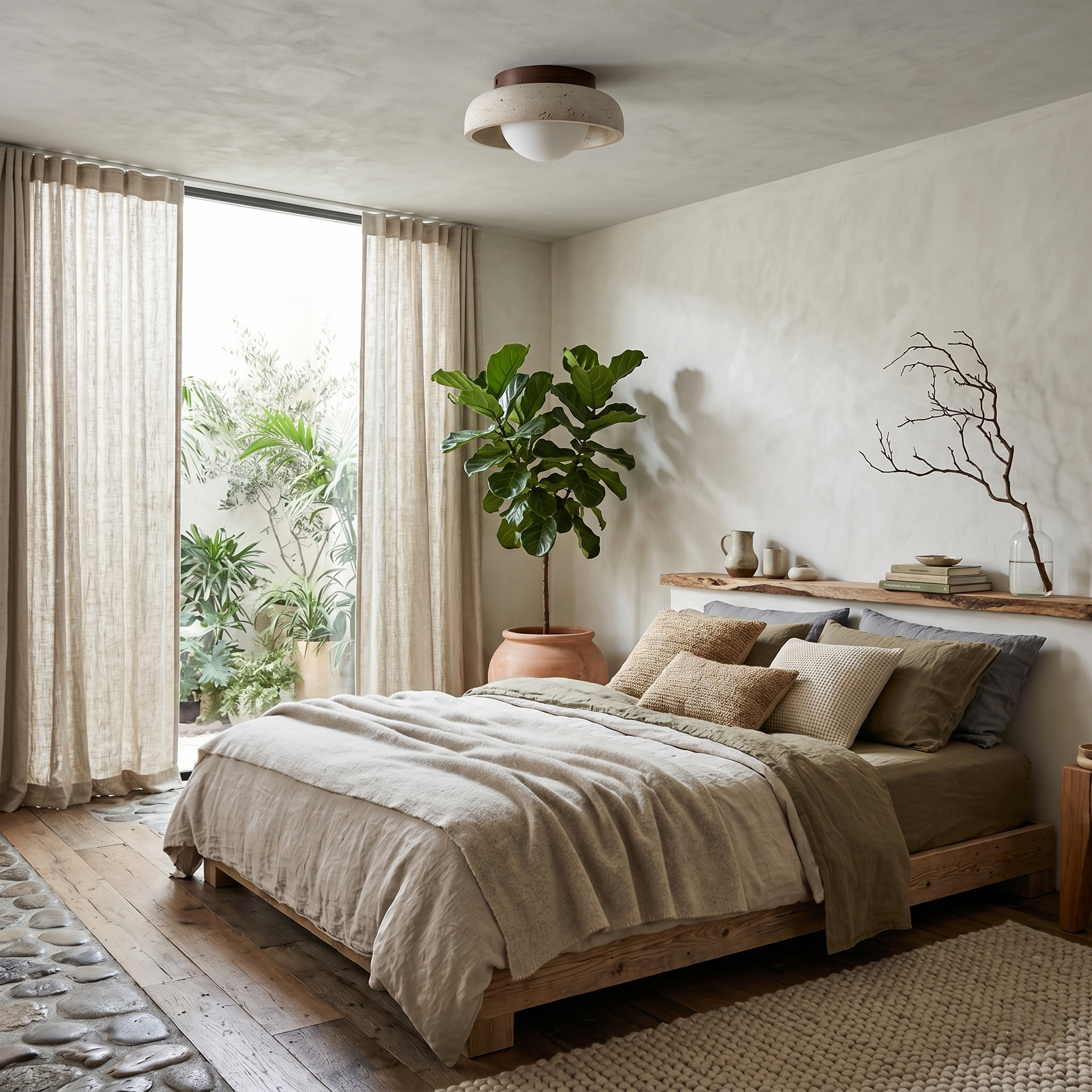 Kirocove Travertine Ceiling Light