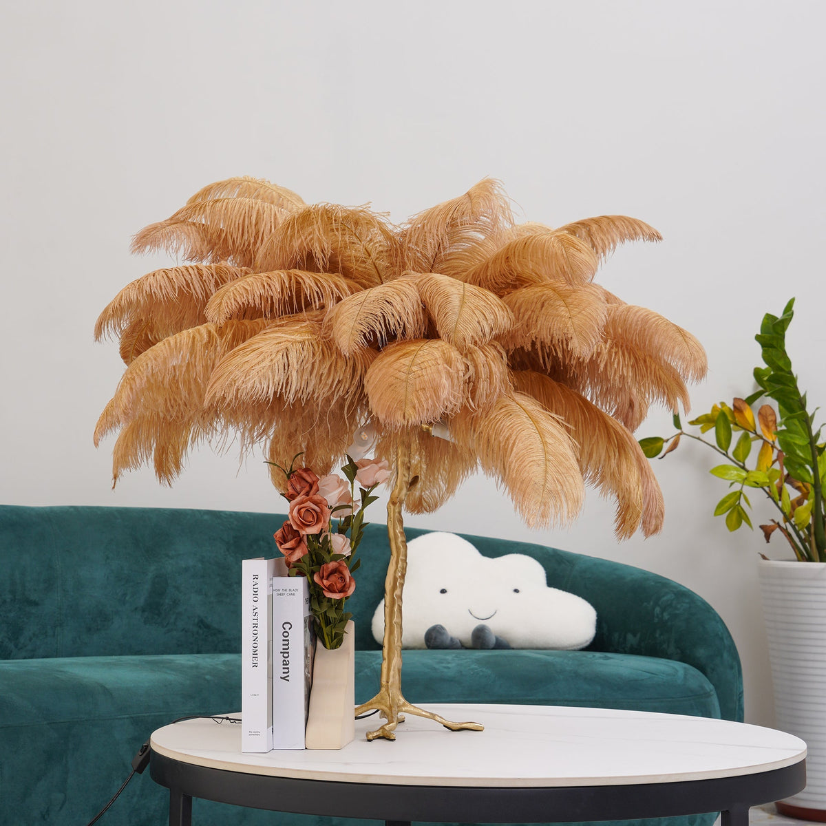Ostrich Feather Table Lamp – detail 14