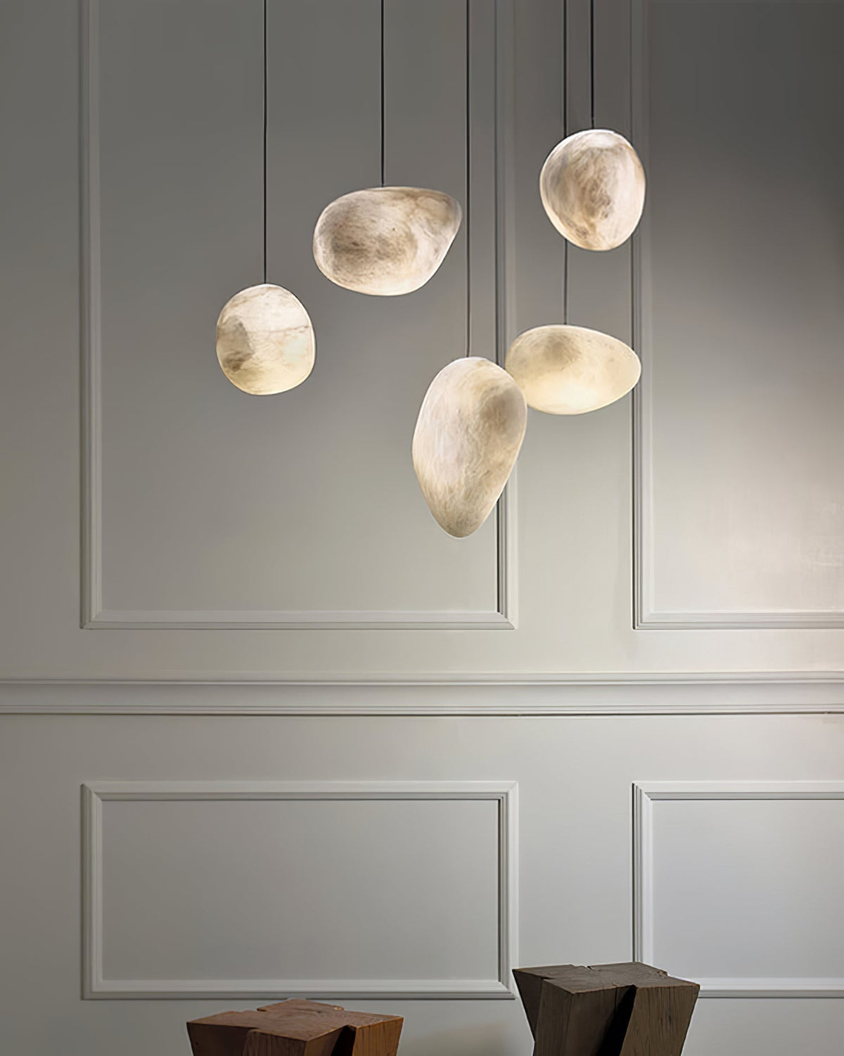 Pebbles Alabaster Pendant Lamp – detail 27