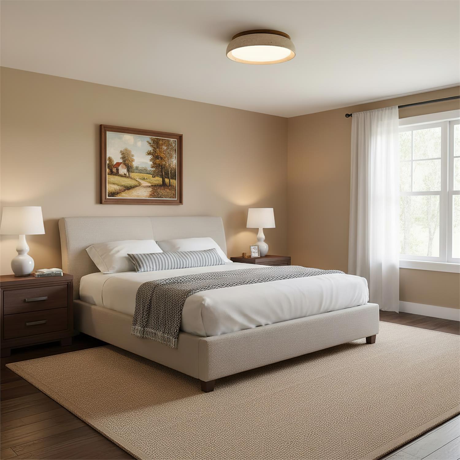 Zanli Travertine Ceiling Light