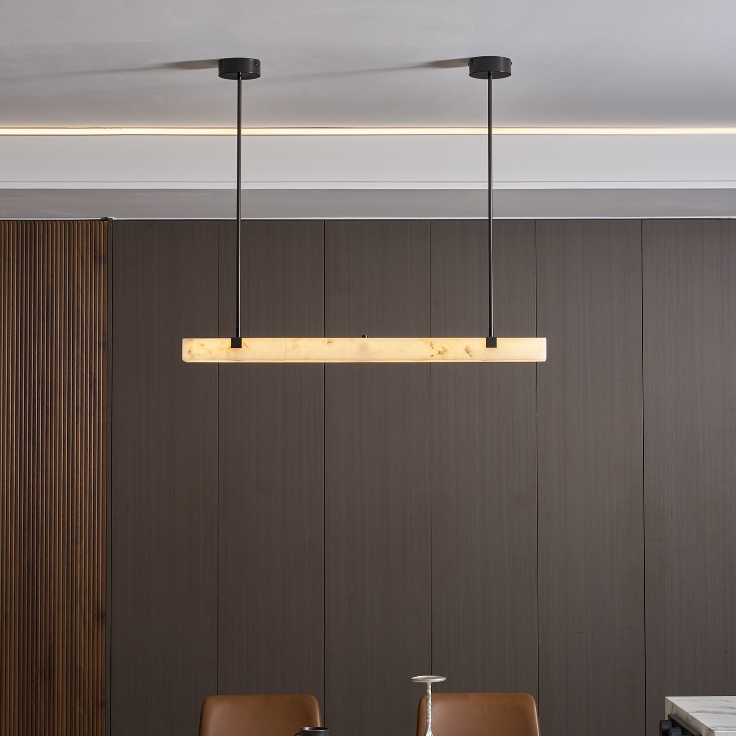 Tavoa Alabaster Linear Chandelier