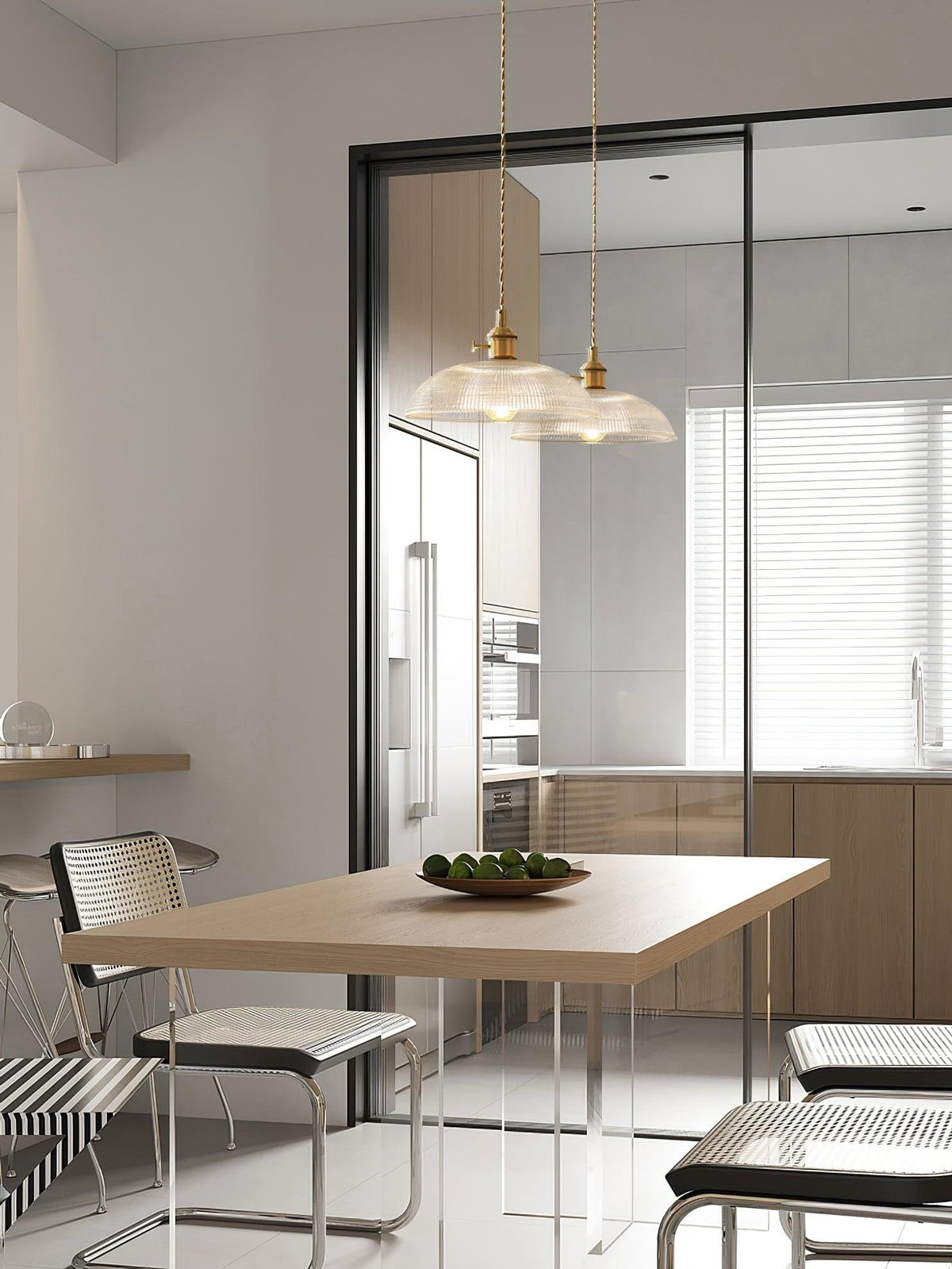 Ribbed Spiral Pendant Light – detail 12