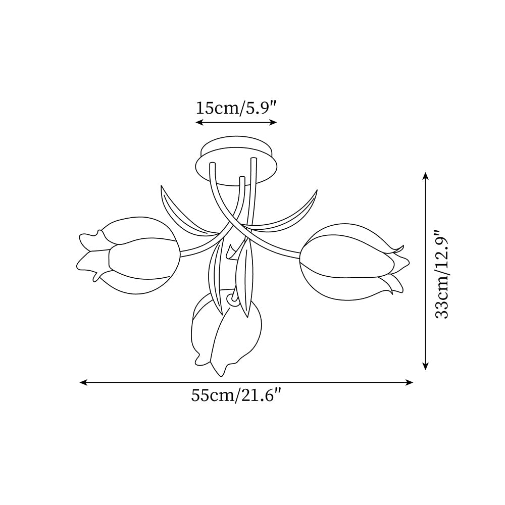 Wynroford Floral Ceiling Light