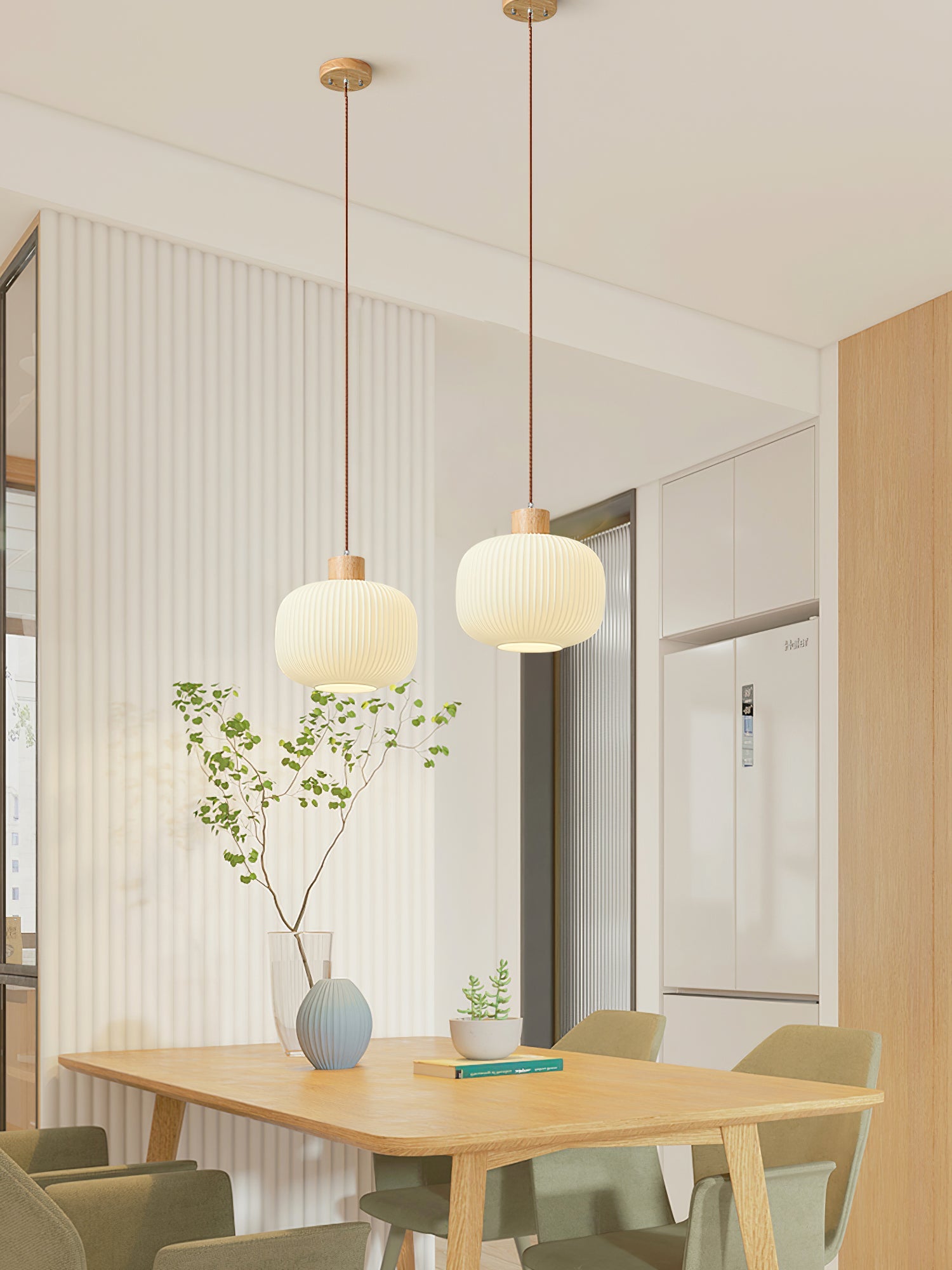 Finwyn Ribbed Pendant Light