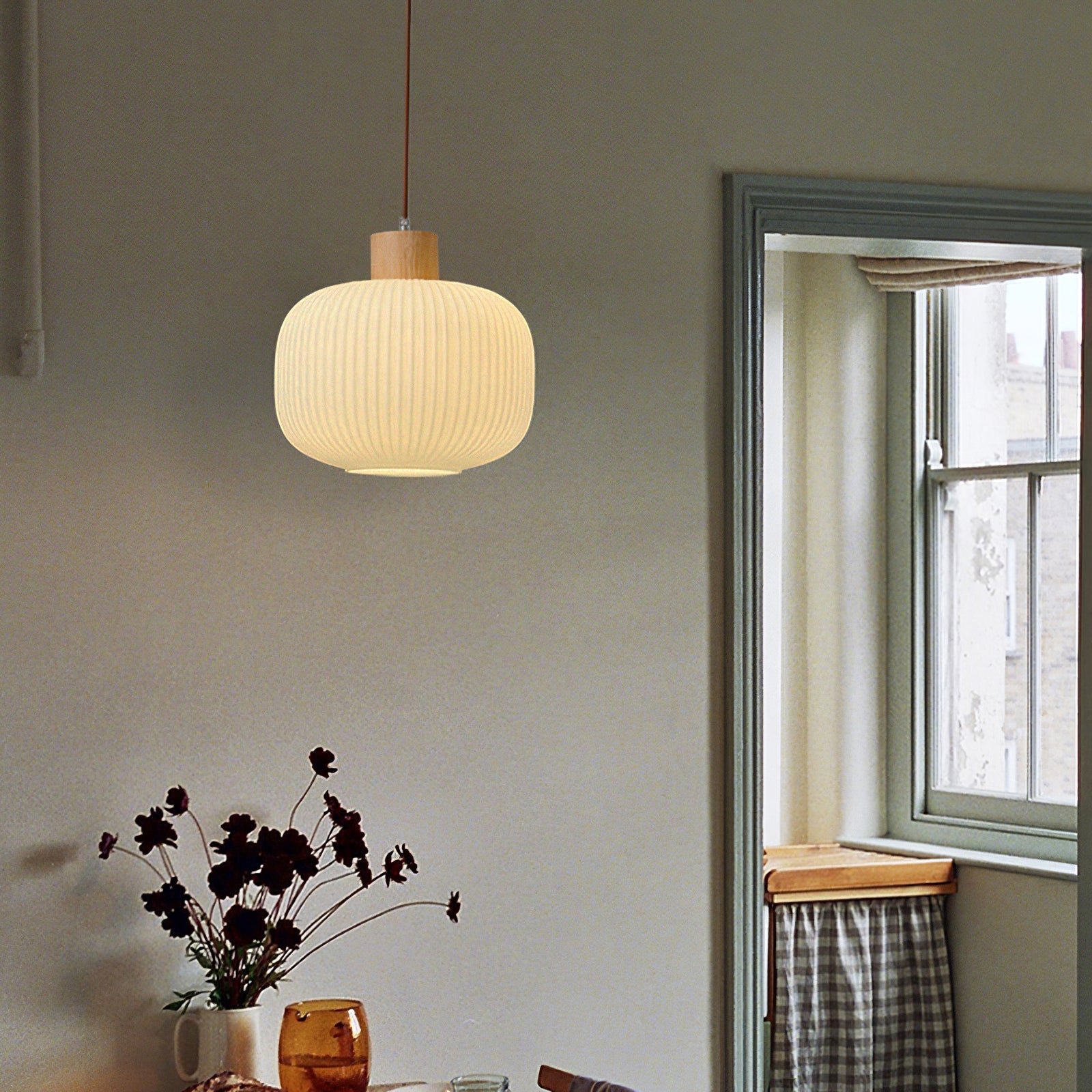 Finwyn Ribbed Pendant Light