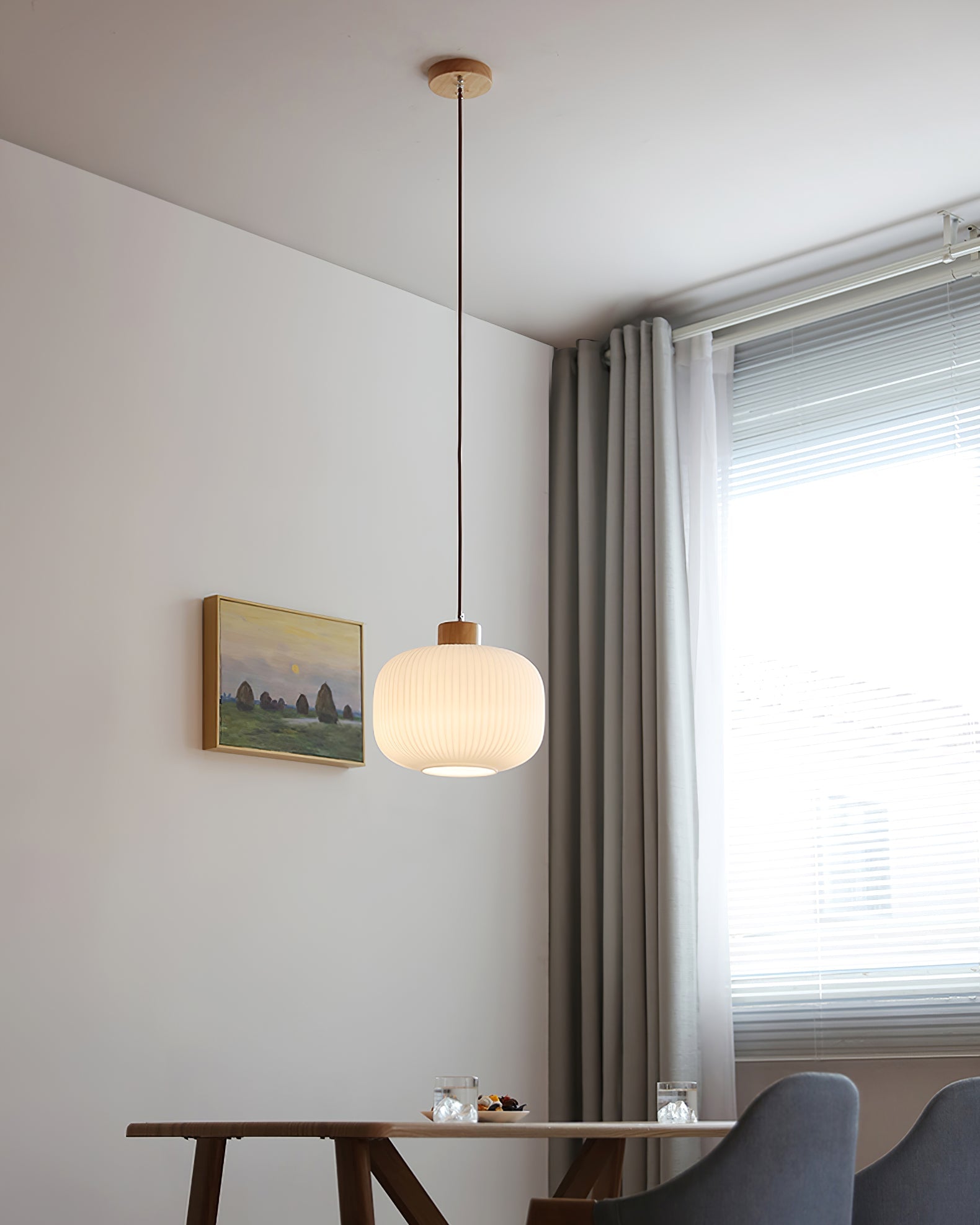Finwyn Ribbed Pendant Light