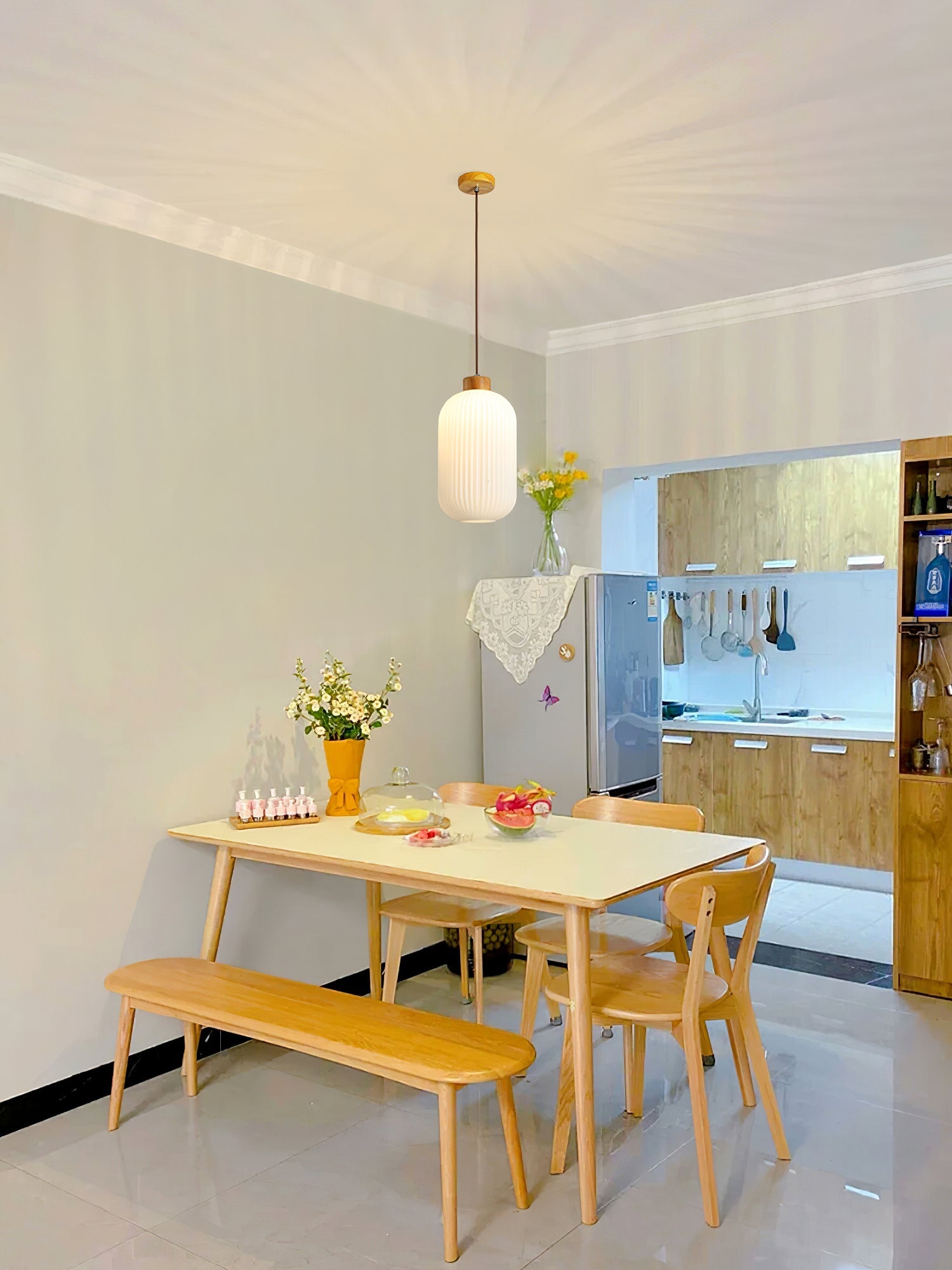 Finwyn Ribbed Pendant Light