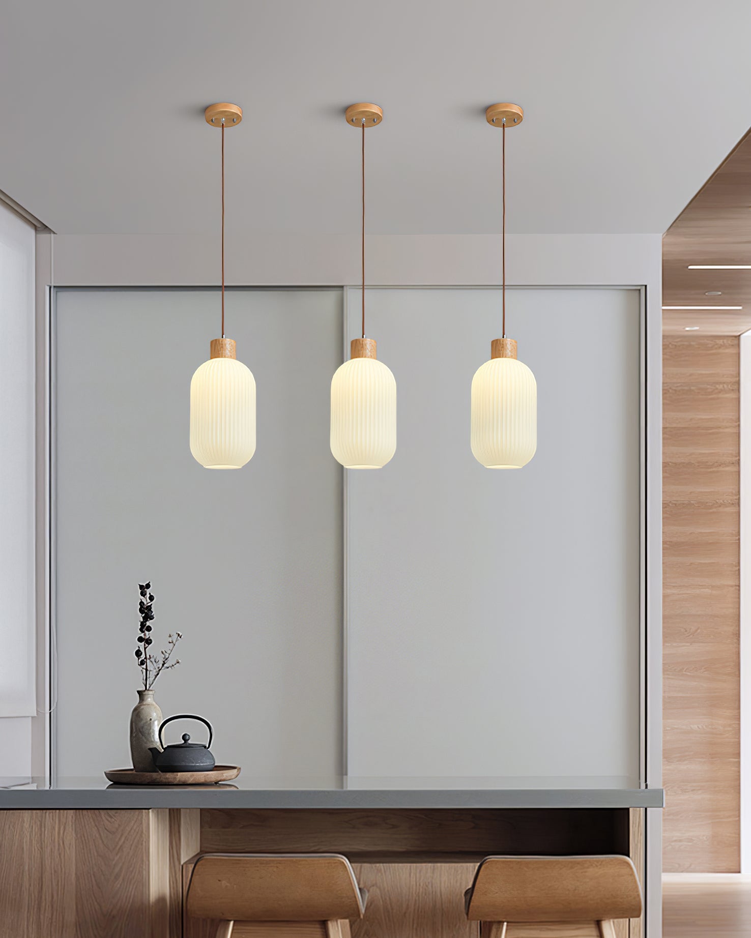 Finwyn Ribbed Pendant Light