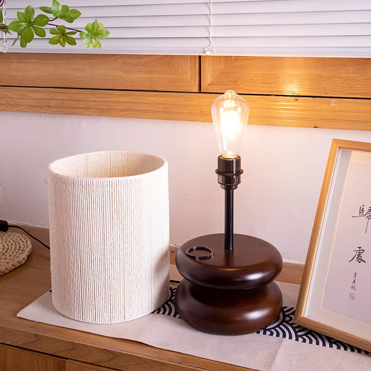 Wooden Modern Bedroom Table Lamp – detail 15