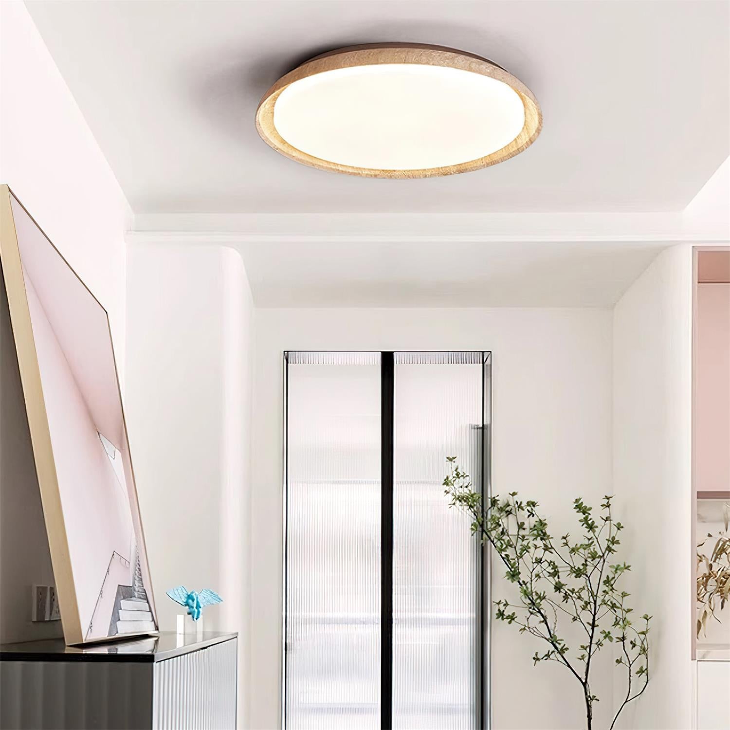 Bareno Round Travertine Ceiling Light
