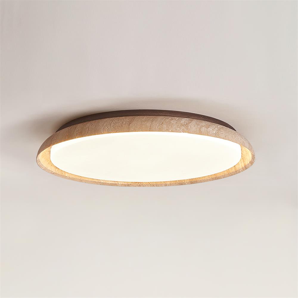 Bareno Round Travertine Ceiling Light