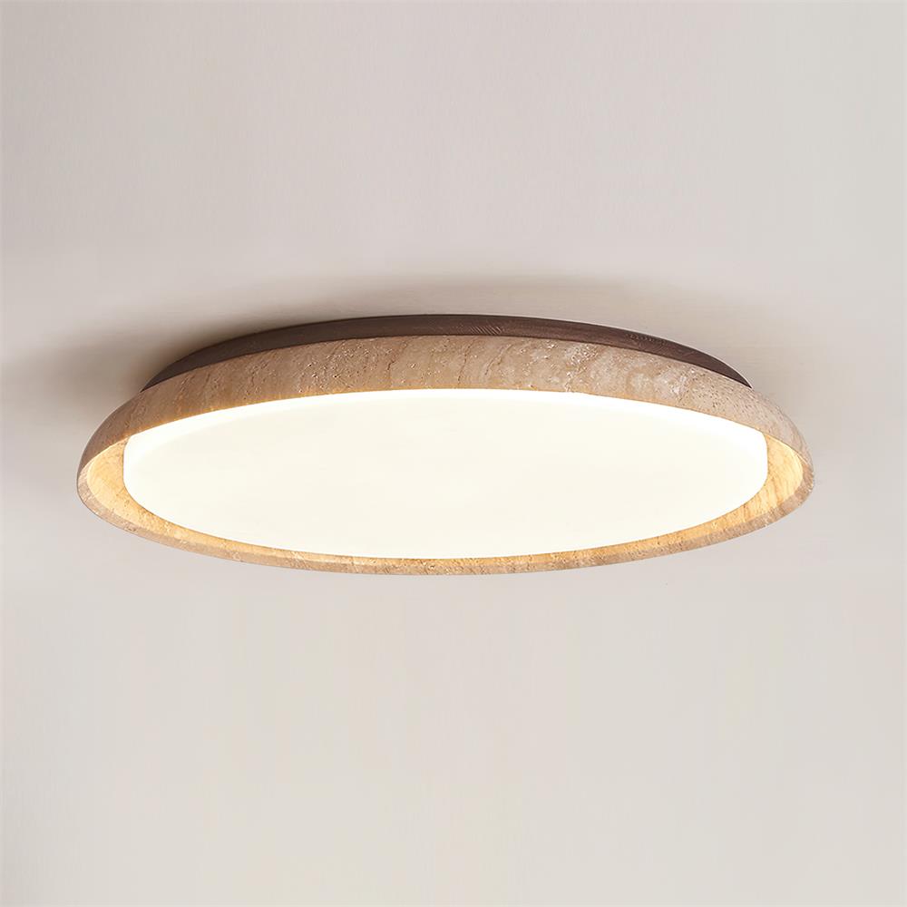 Bareno Round Travertine Ceiling Light