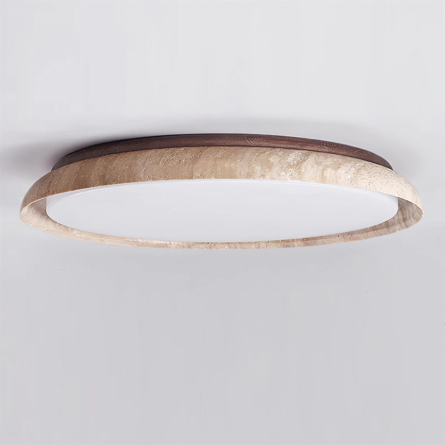 Bareno Round Travertine Ceiling Light