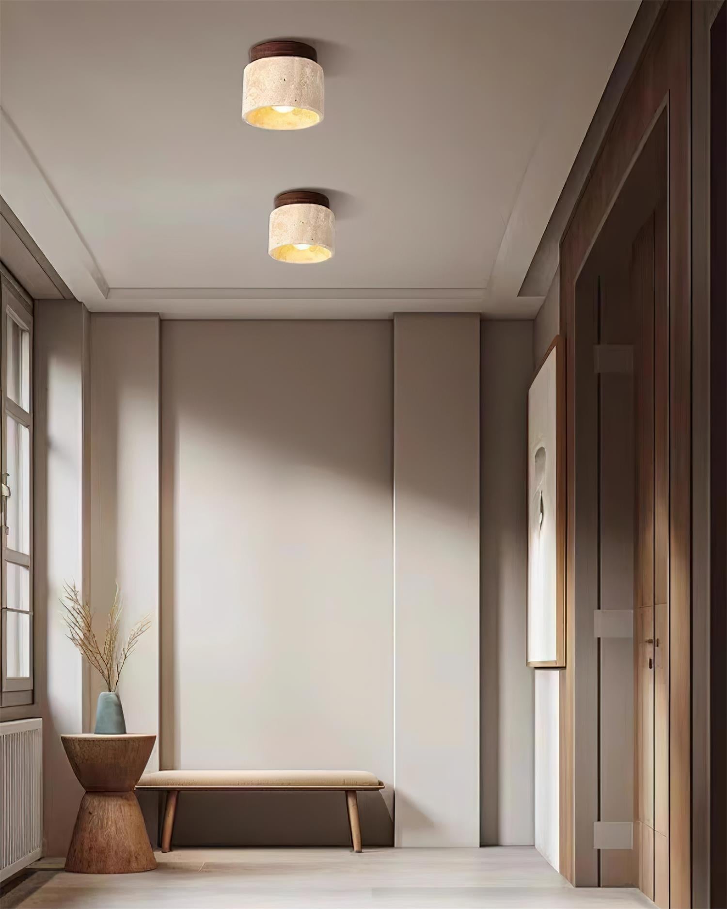 Rilore Travertine Ceiling Light