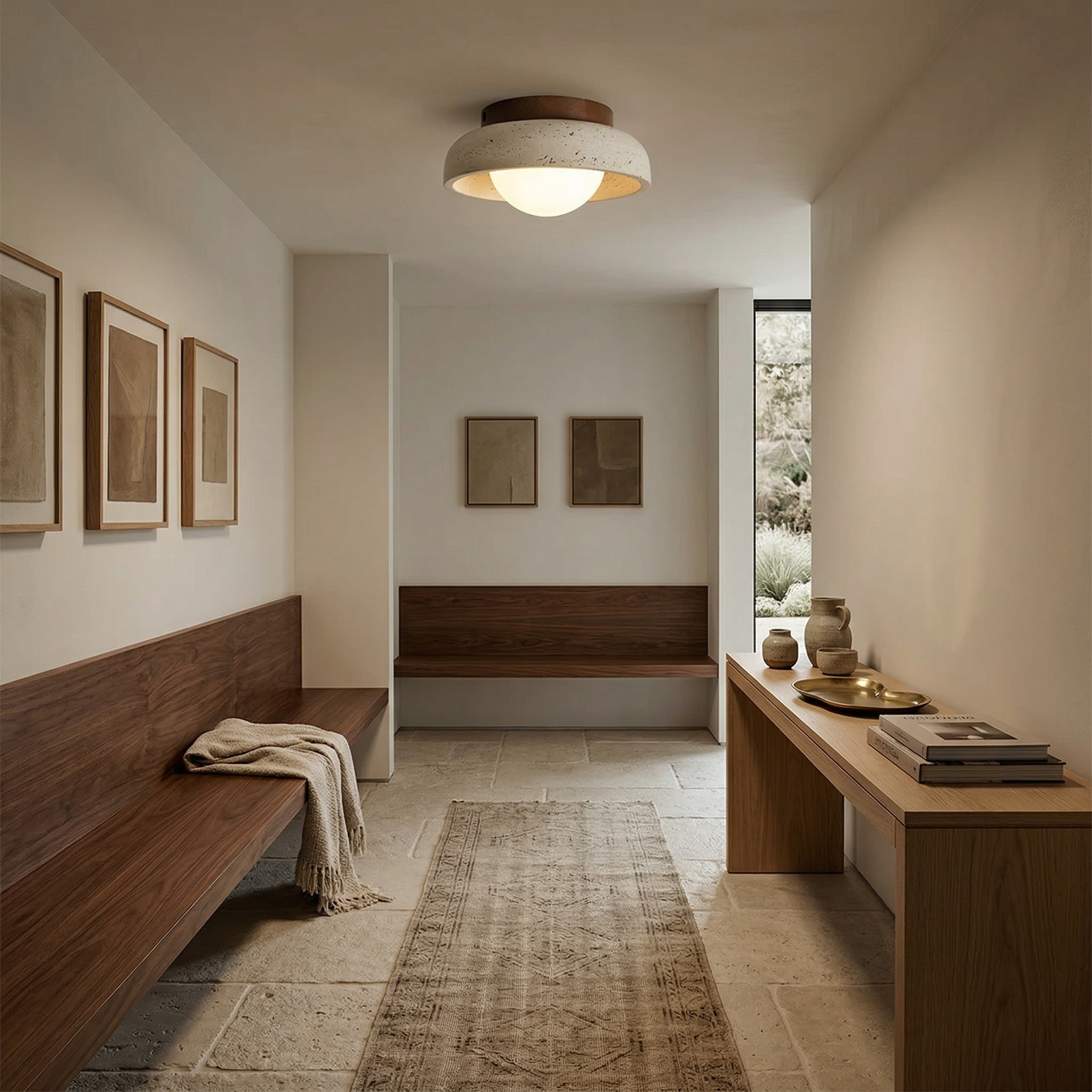 Kirocove Travertine Ceiling Light