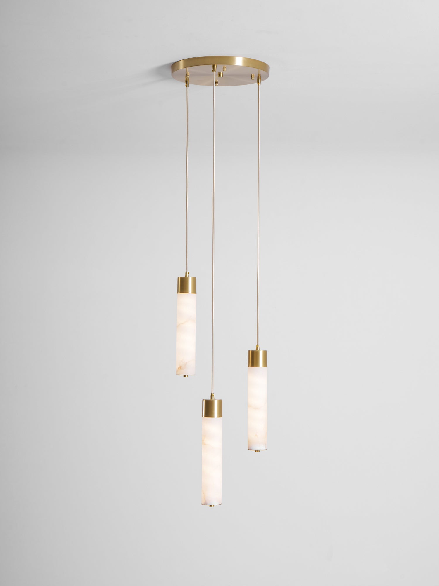 Keleyro Alabaster Tube Pendant Light