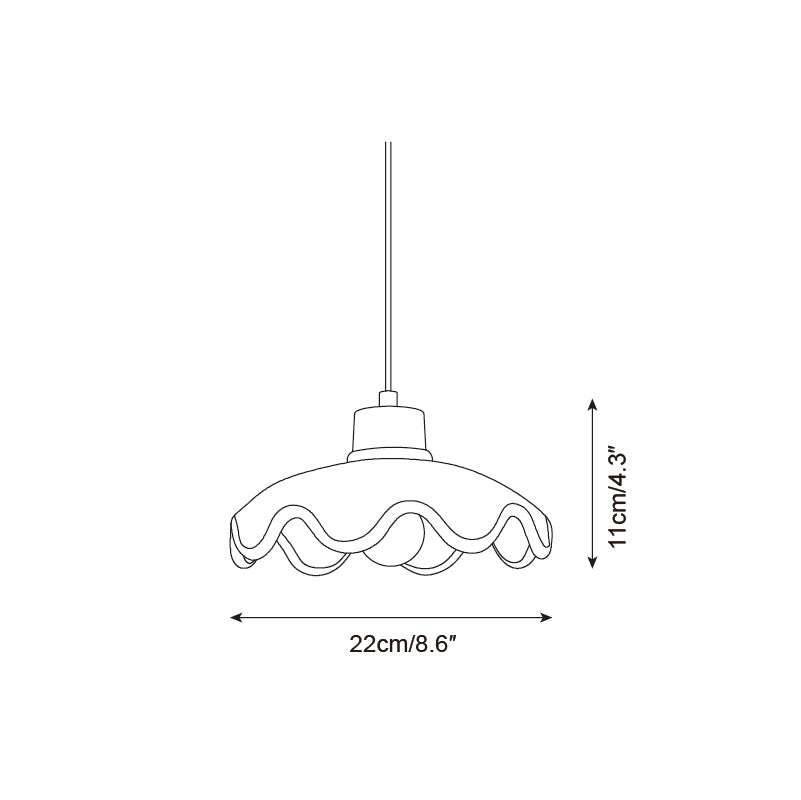Halenoal Scalloped Pendant Light