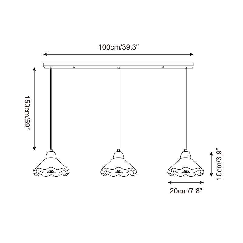 Halenoal Scalloped Pendant Light