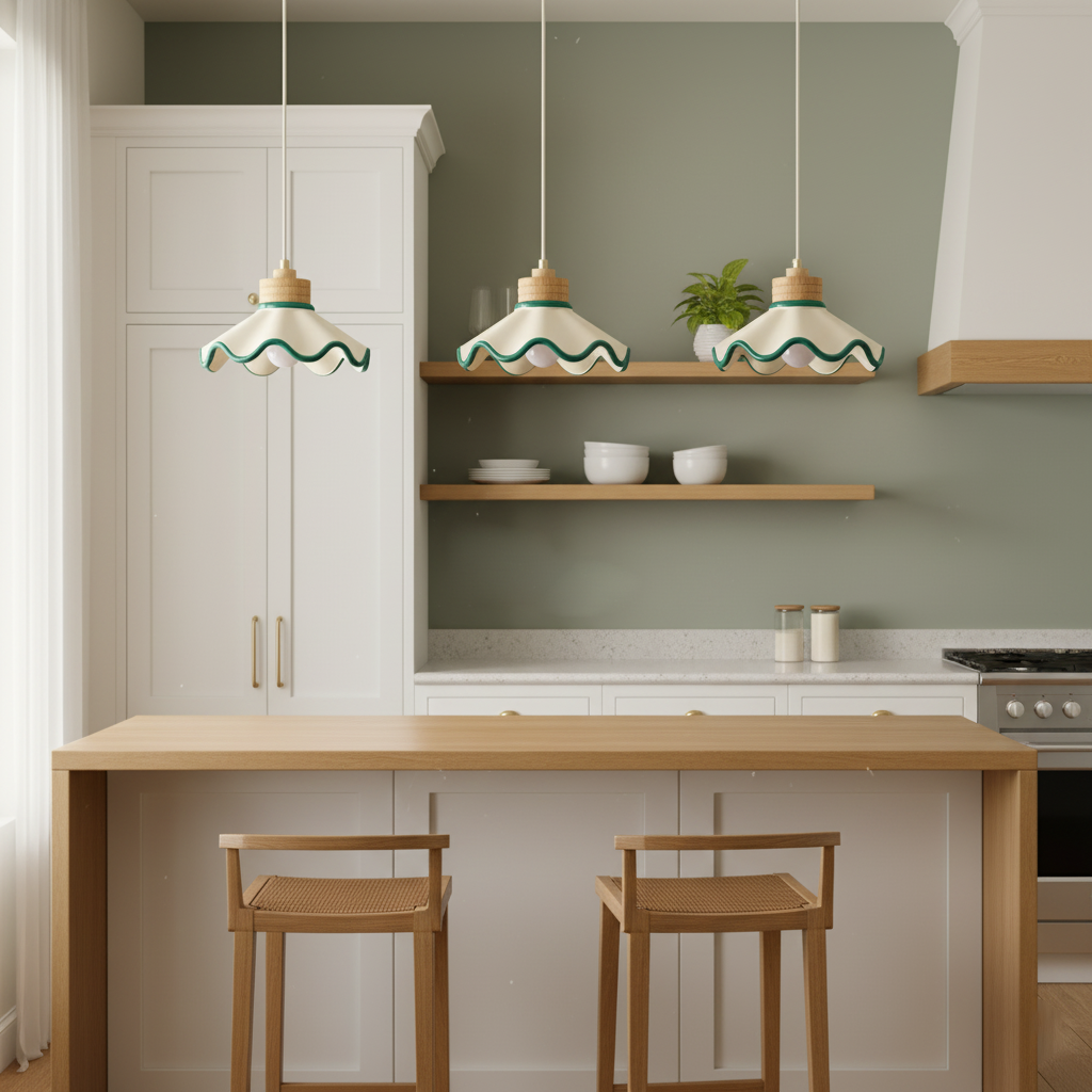 Halenoal Scalloped Pendant Light