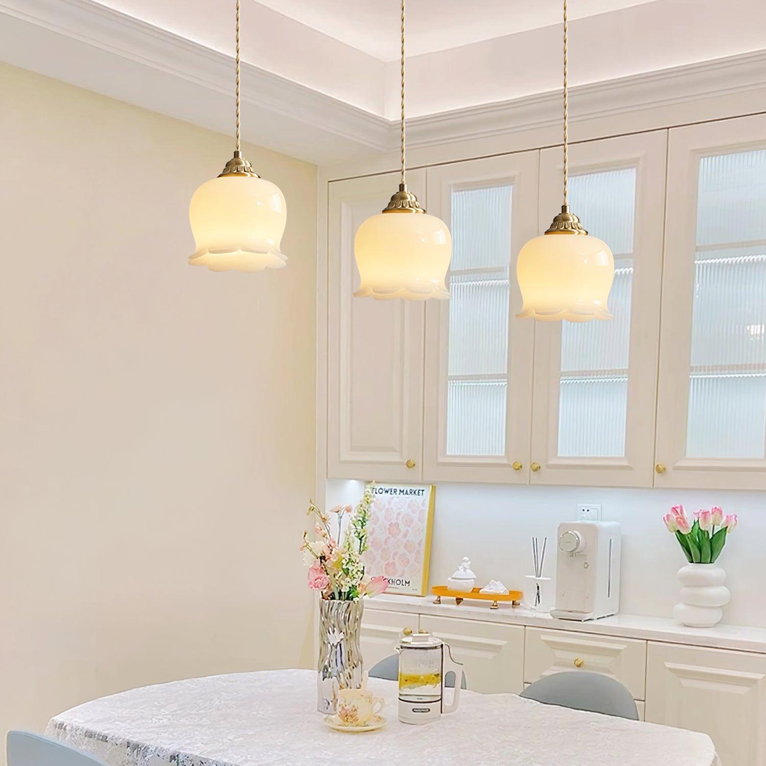 Emaley Flower Pendant Light