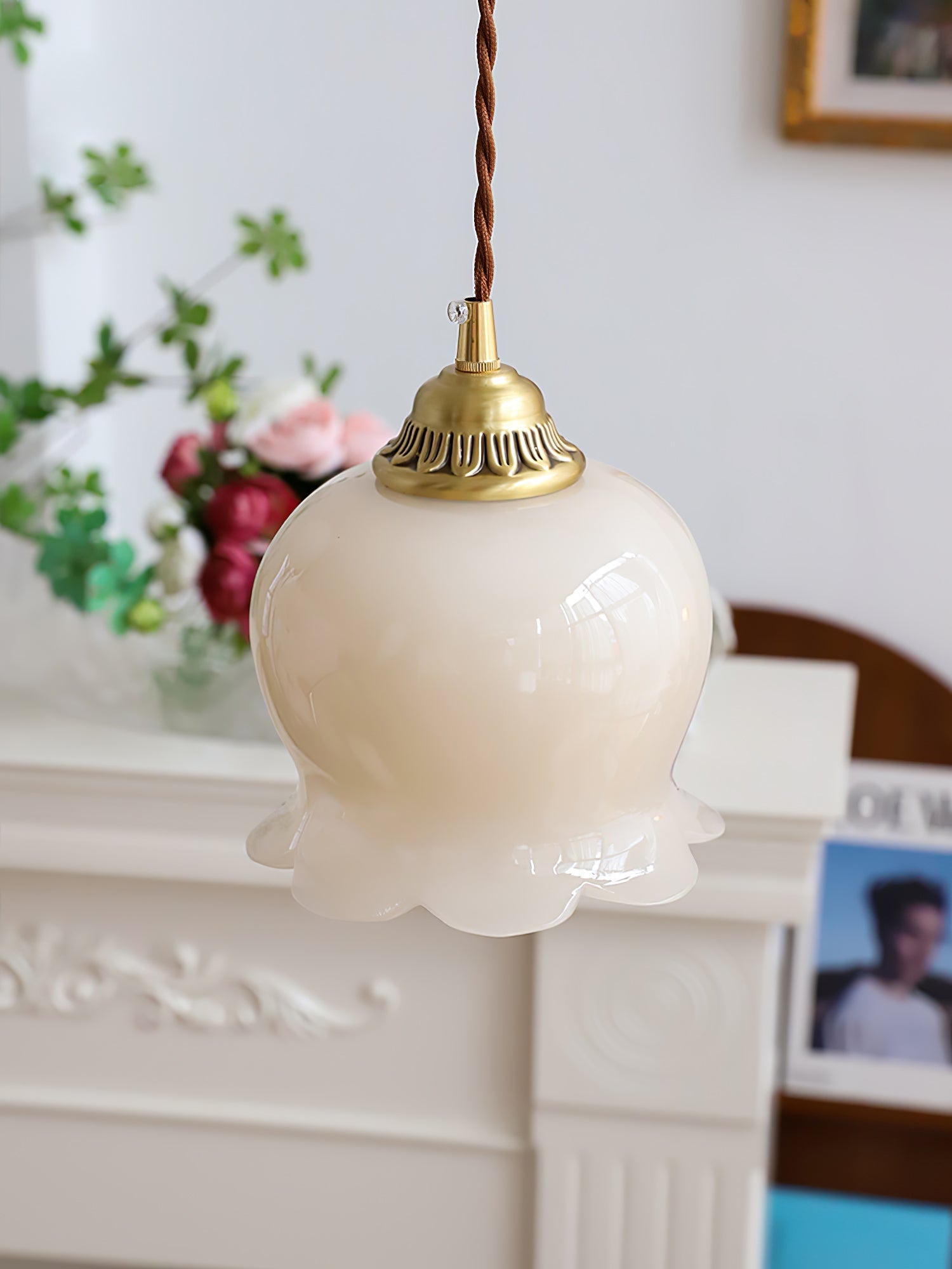 Emaley Flower Pendant Light