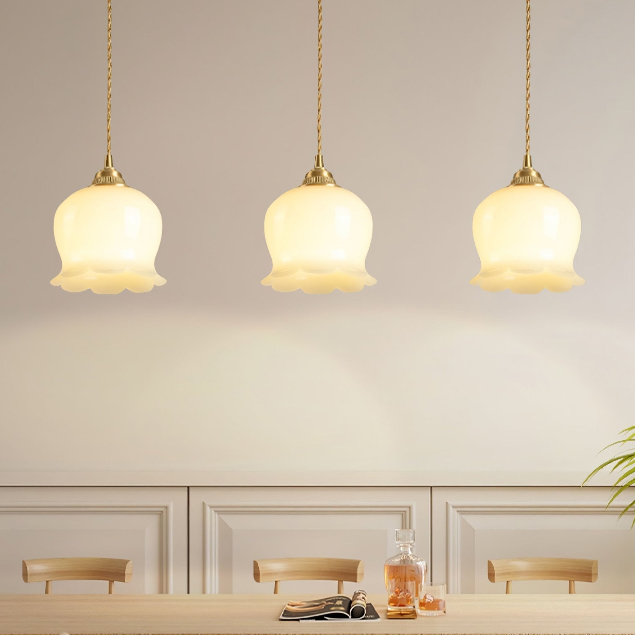 Emaley Flower Pendant Light