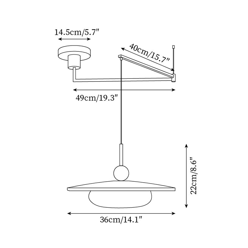 Calani Swing Arm Pendant Light