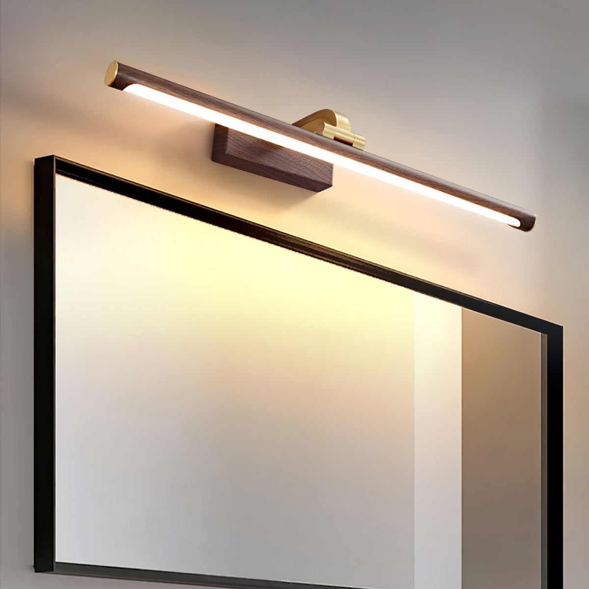 Walnut Color Linear LED Wall Light – detail 15