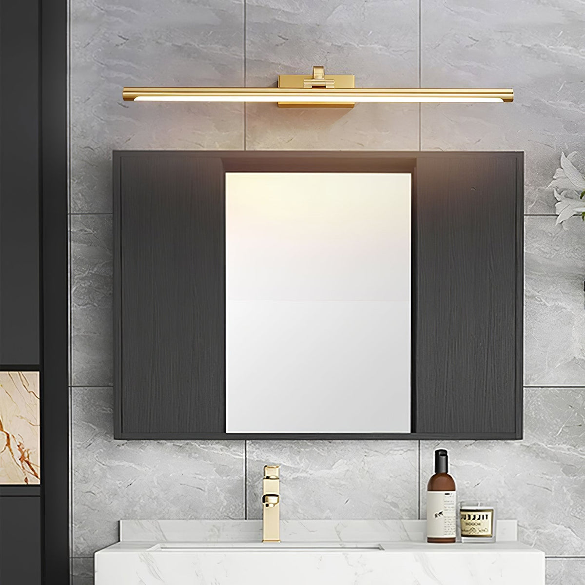 Walnut Color Linear LED Wall Light – detail 16