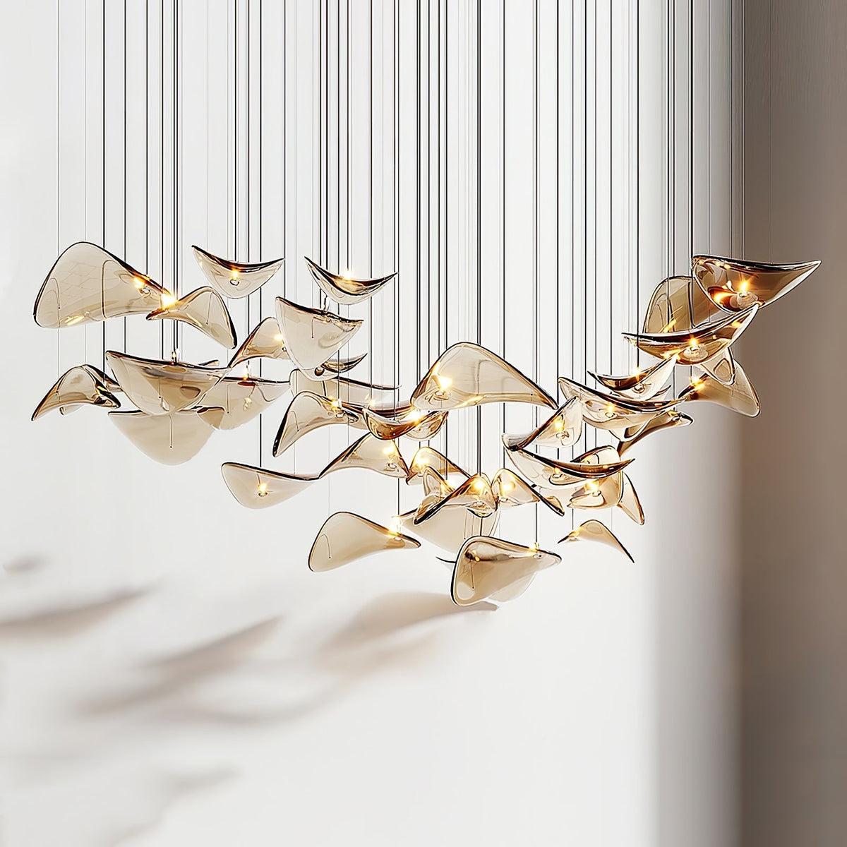 Wave Floating Leaf Chandelier – detail 2