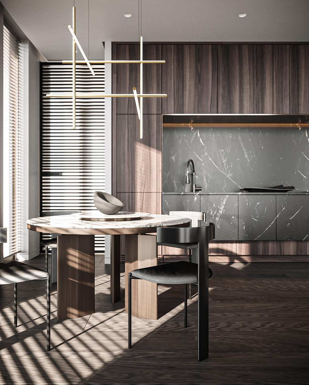 Gridline Linear Chandelier – detail 4