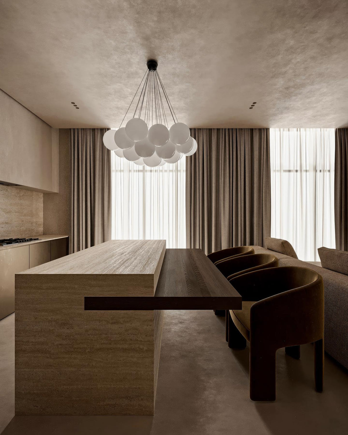 Glass Cluster Chandelier – detail 9