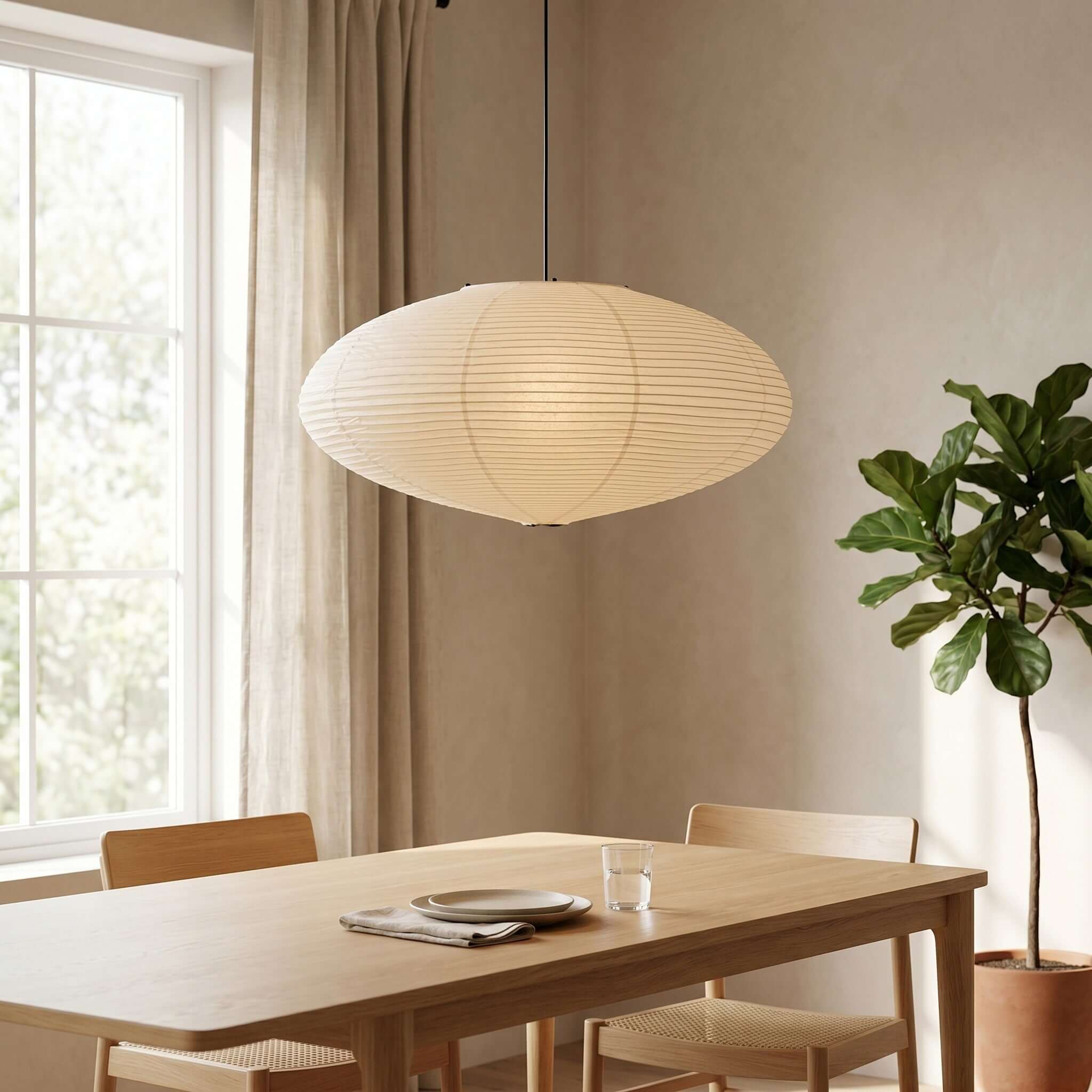 Evlynor Rice Paper Pendant Light
