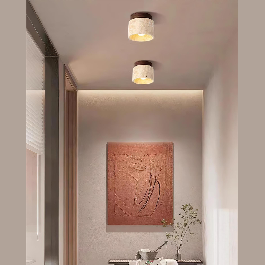 Rilore Travertine Ceiling Light
