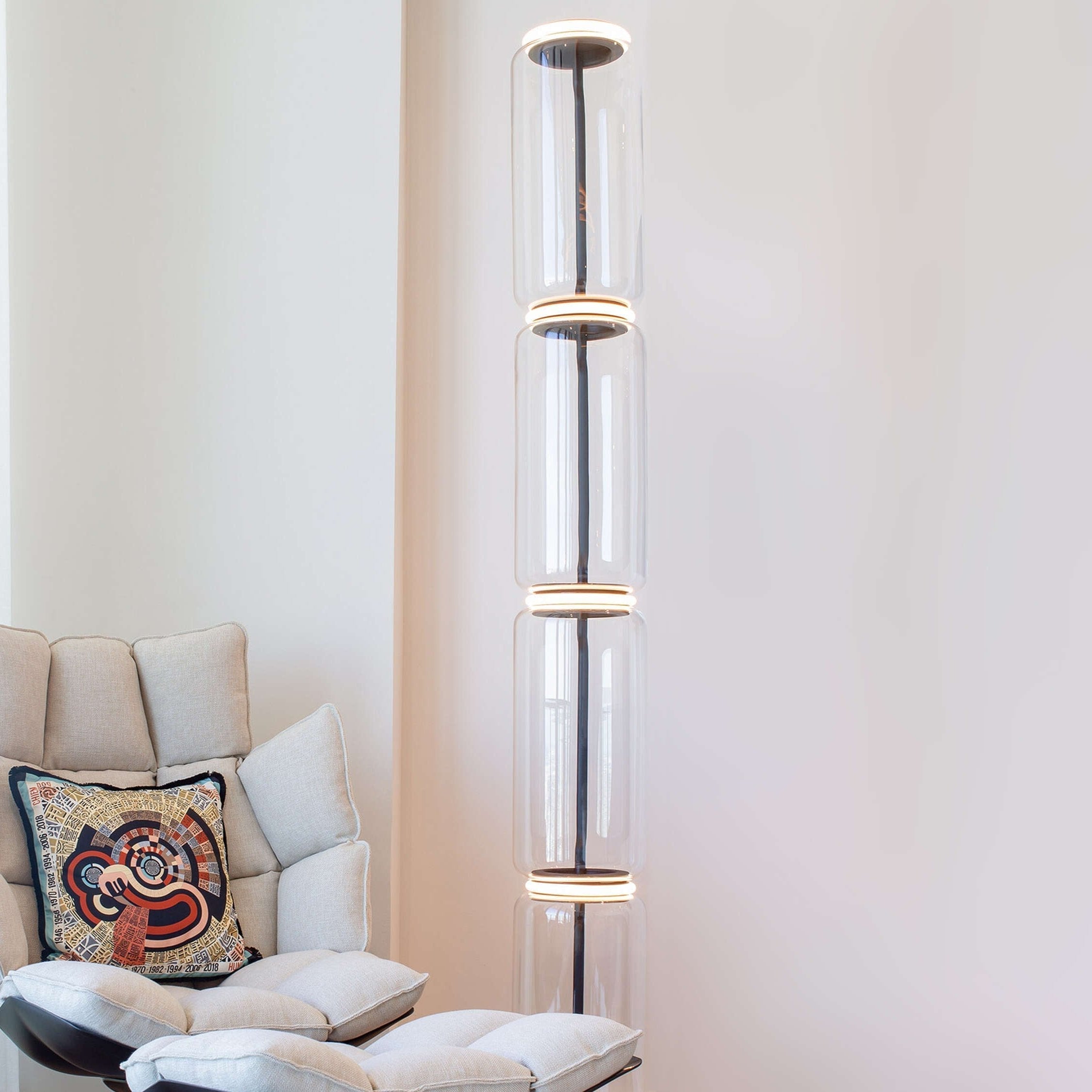 Mevvilzo Cylindrical Glass Floor Lamp