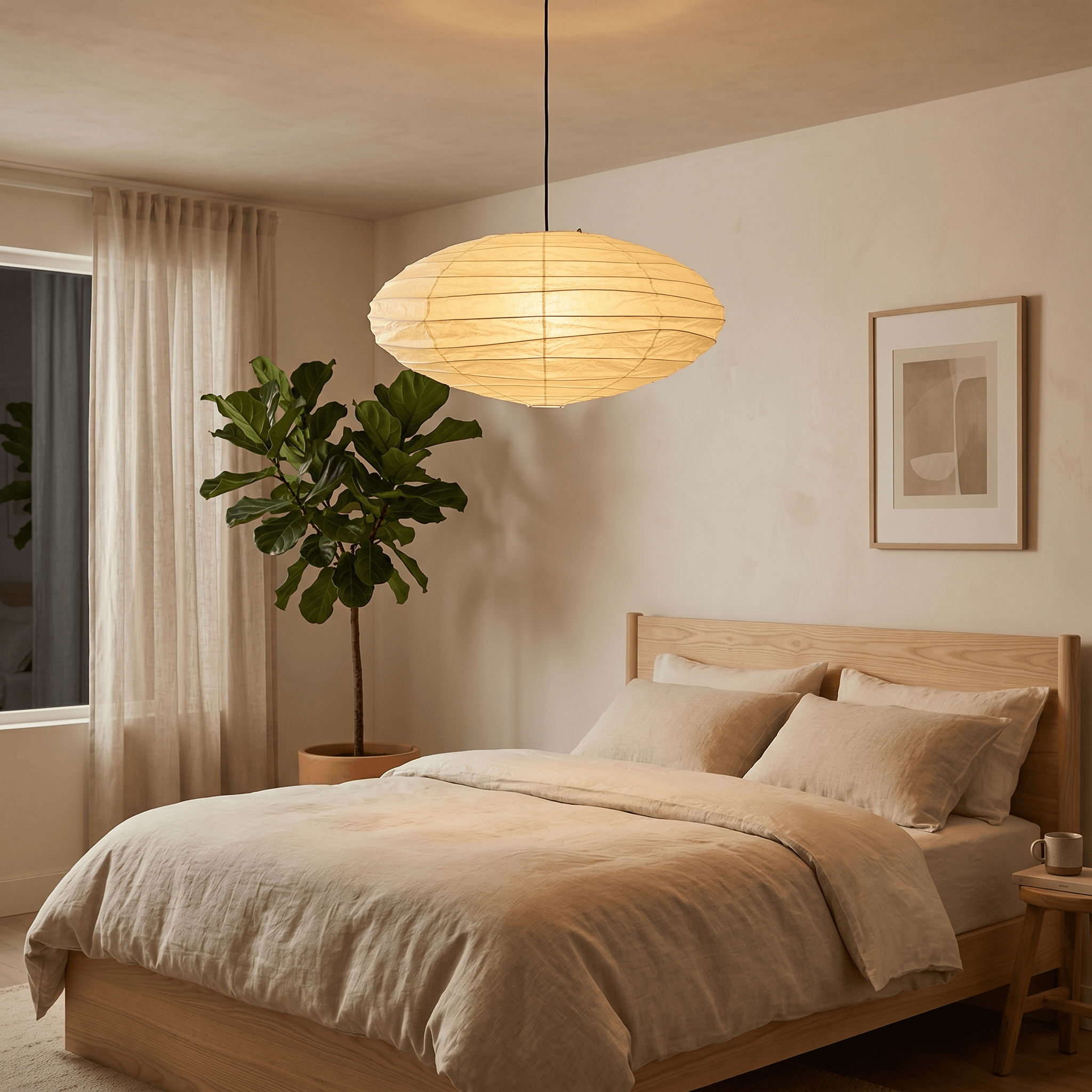 Renbay Rice Paper Pendant Light