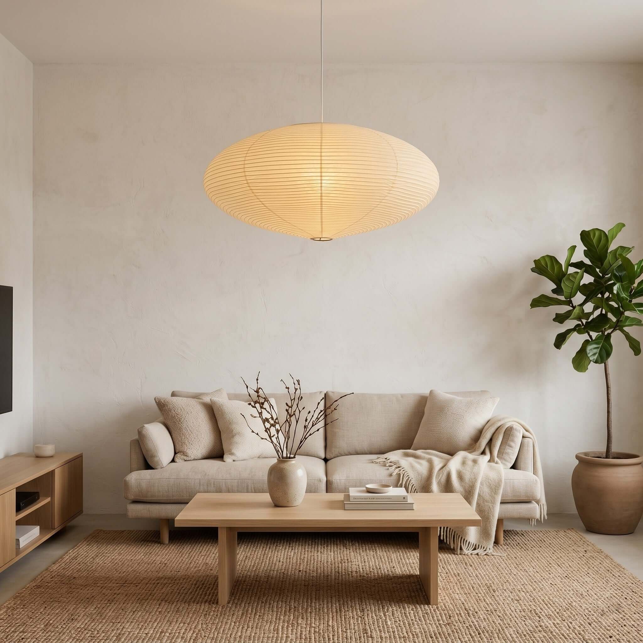 Evlynor Rice Paper Pendant Light