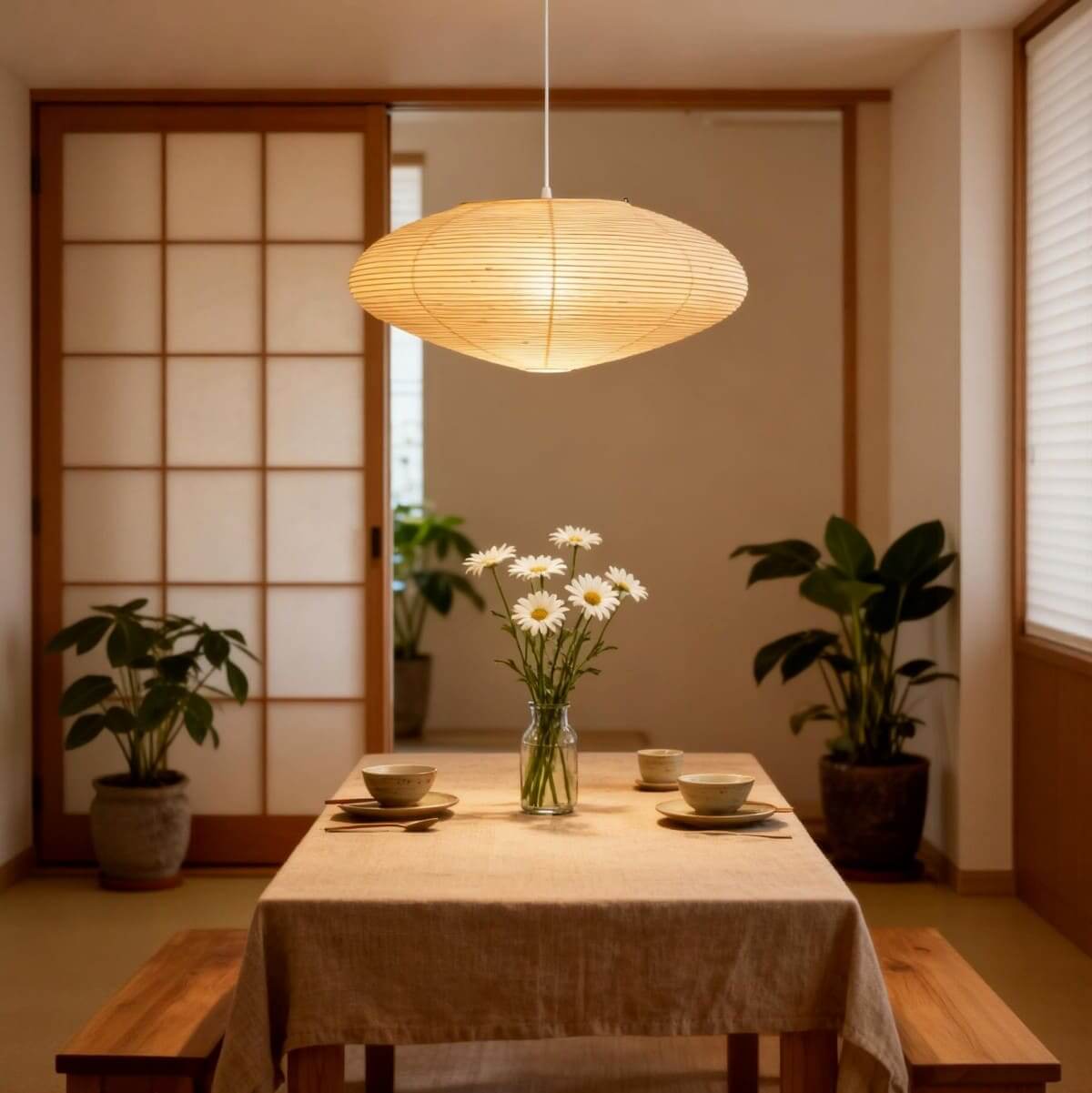 Evlynor Rice Paper Pendant Light