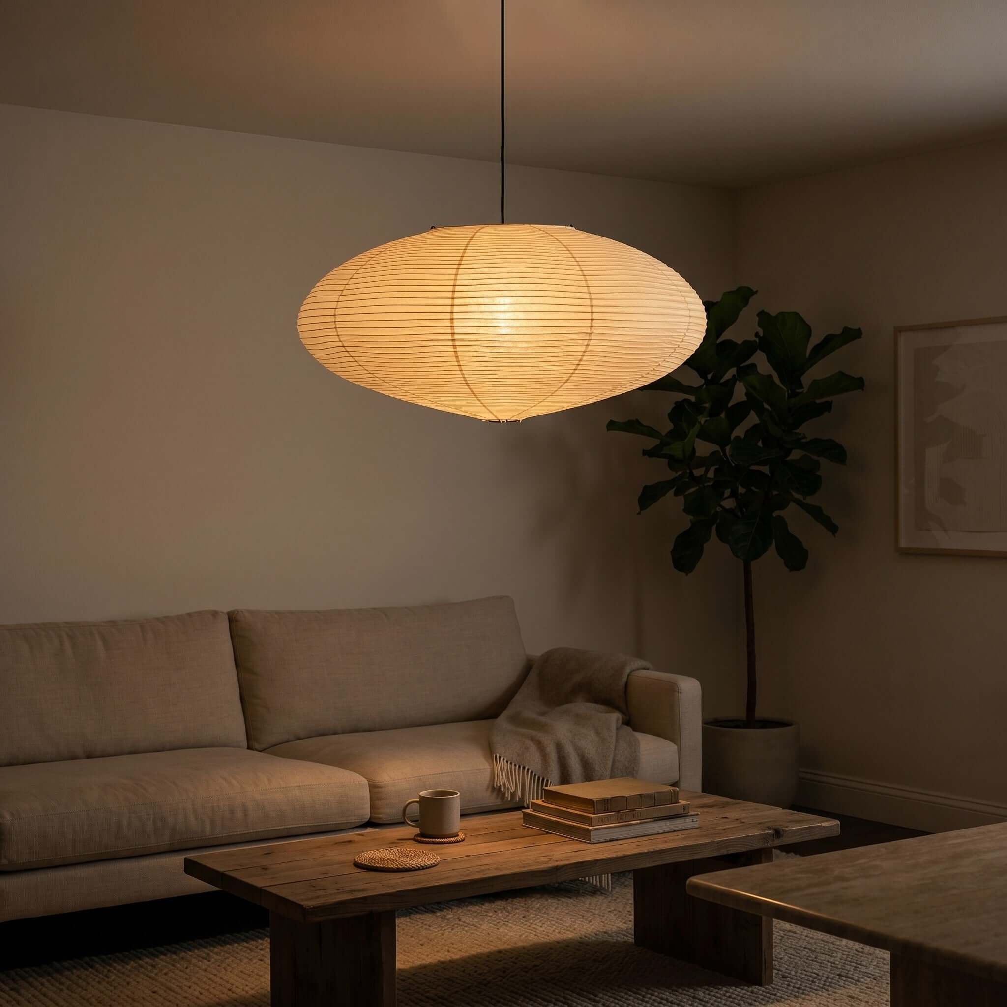 Evlynor Rice Paper Pendant Light