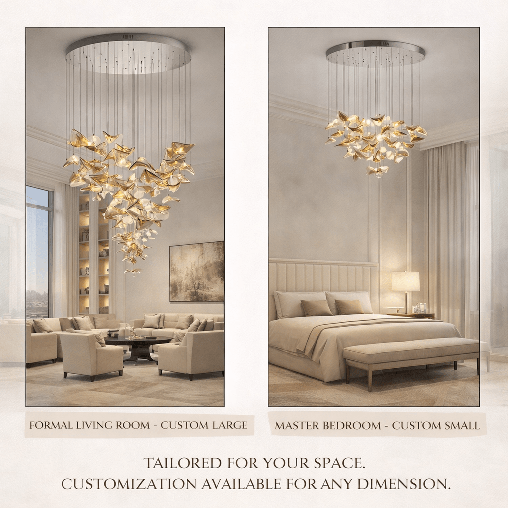 Wave Floating Leaf Chandelier - Vakkerlight