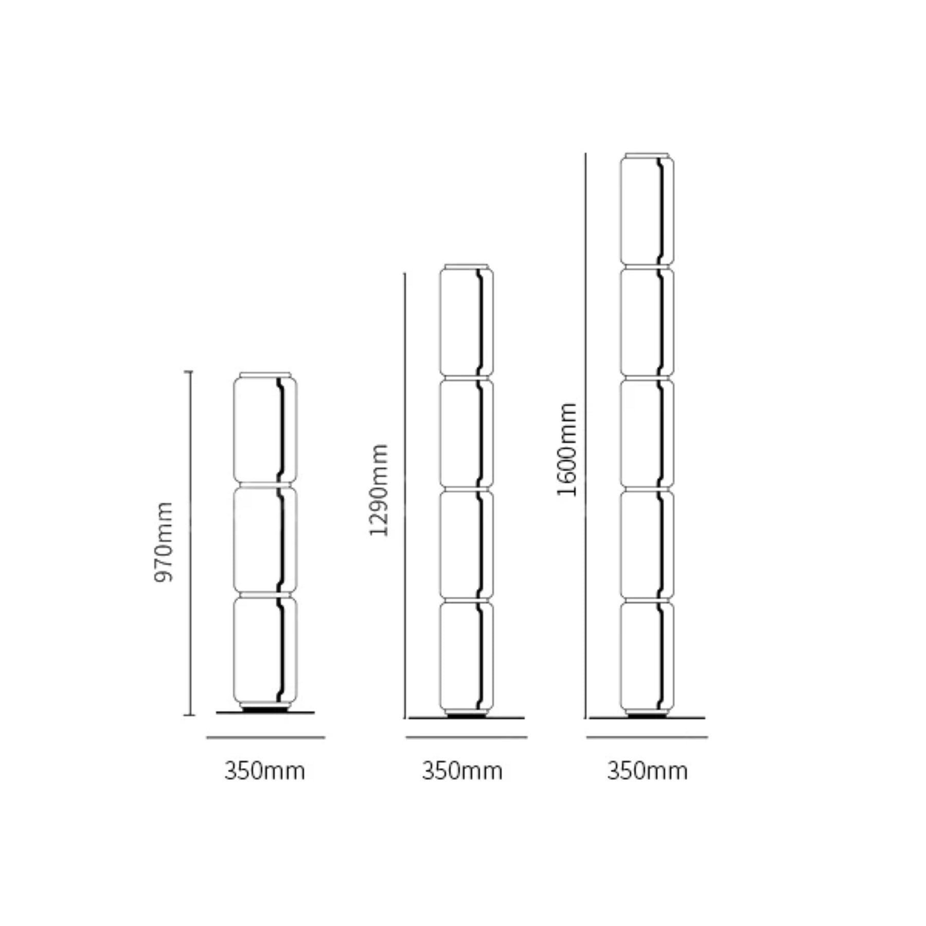 Mevvilzo Cylindrical Glass Floor Lamp