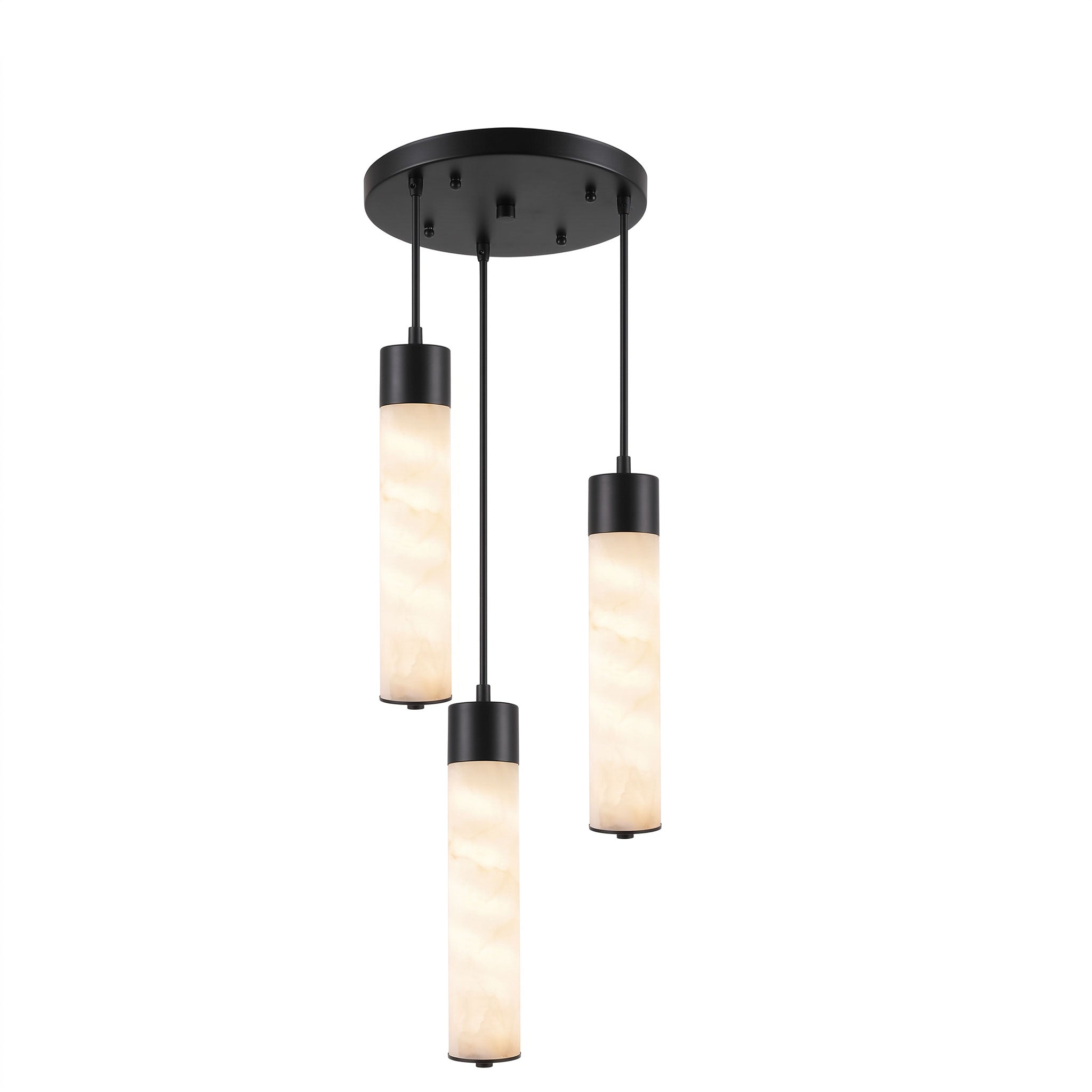 Keleyro Alabaster Tube Pendant Light