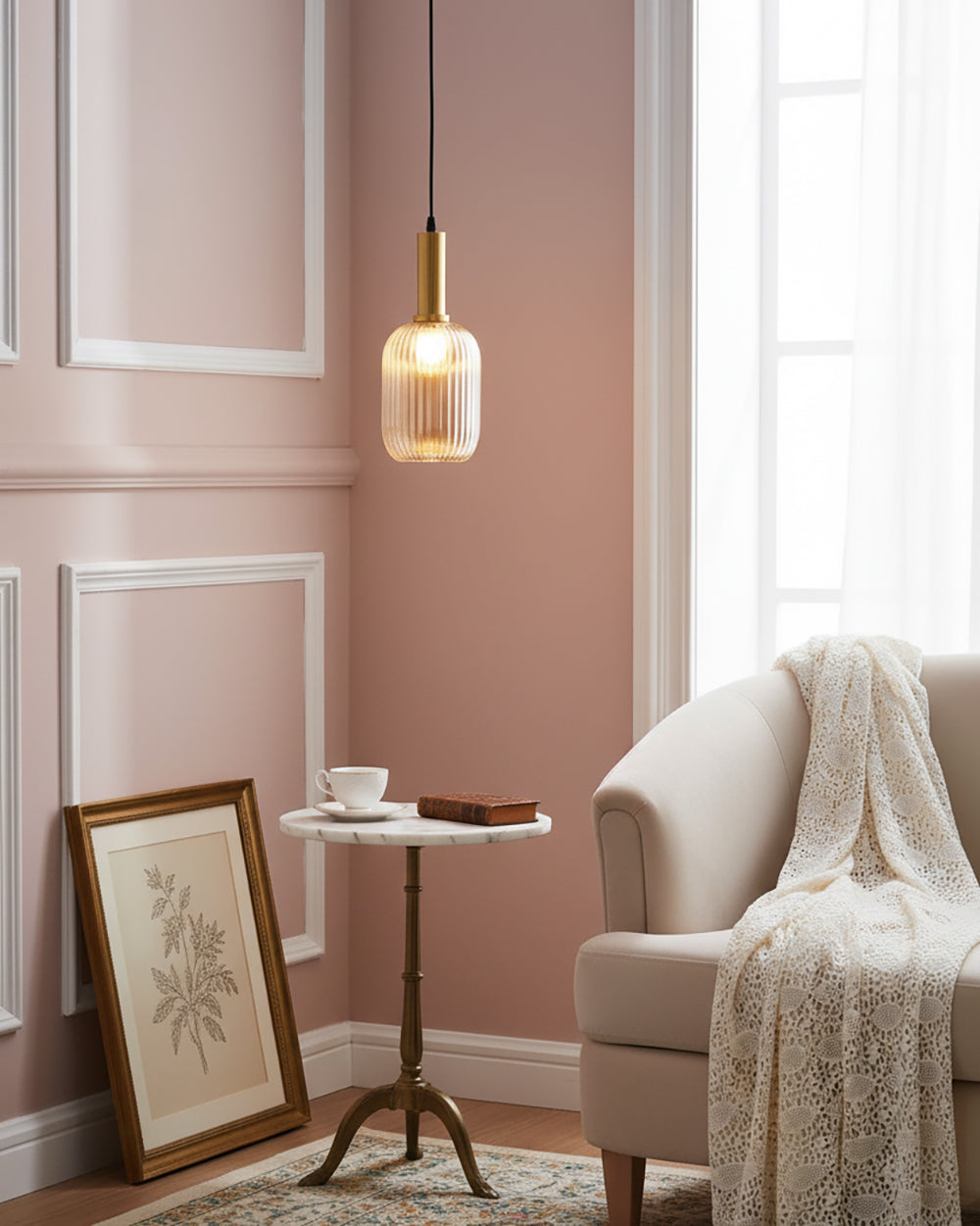 Sagemarro Ribbed Pendant Light