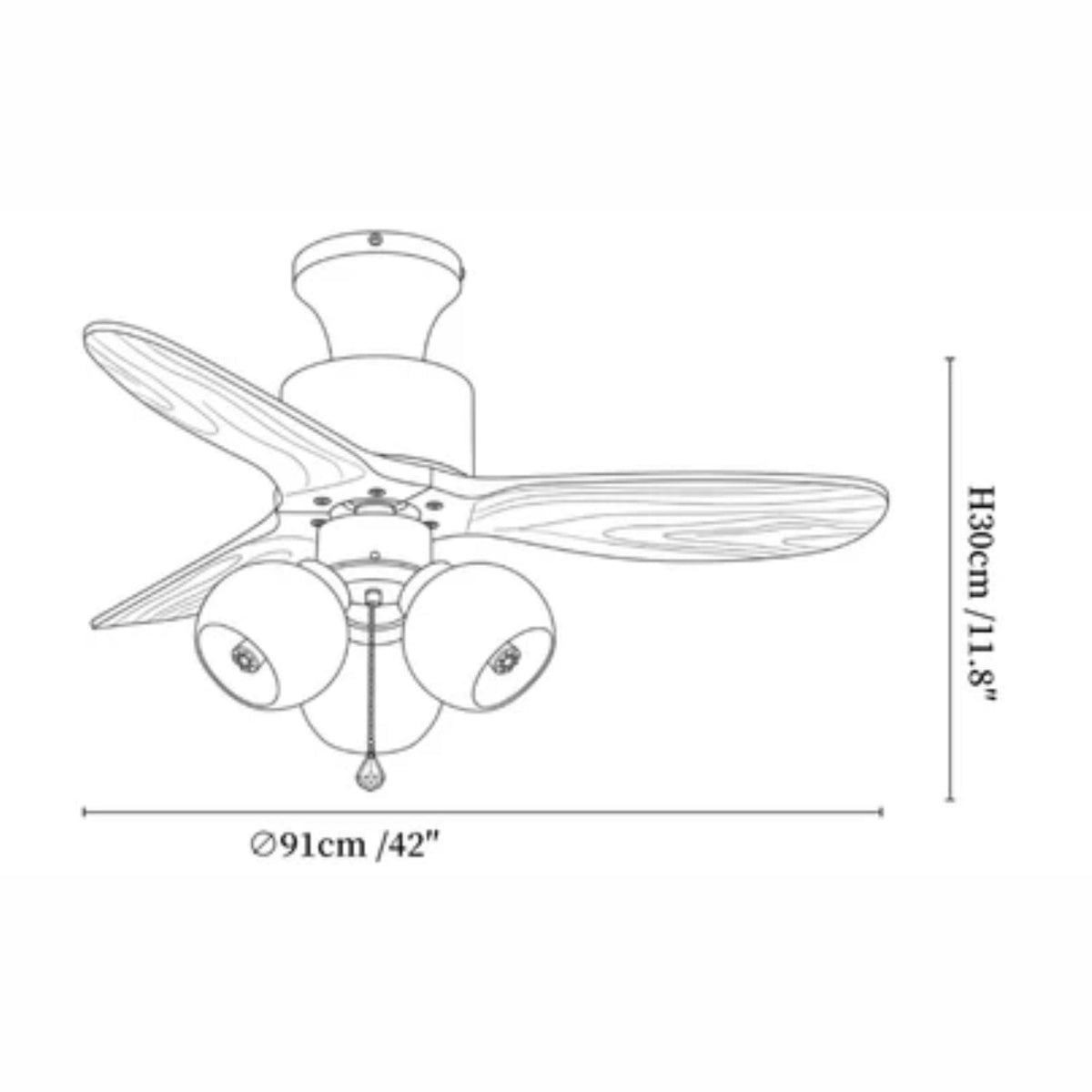 Zelin Ceiling Fan Light