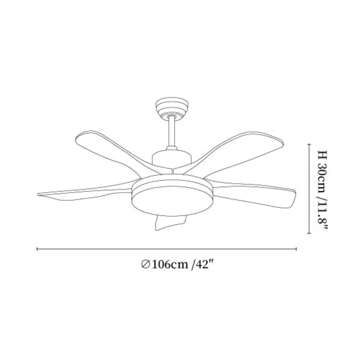 Zelon Ceiling Fan Light