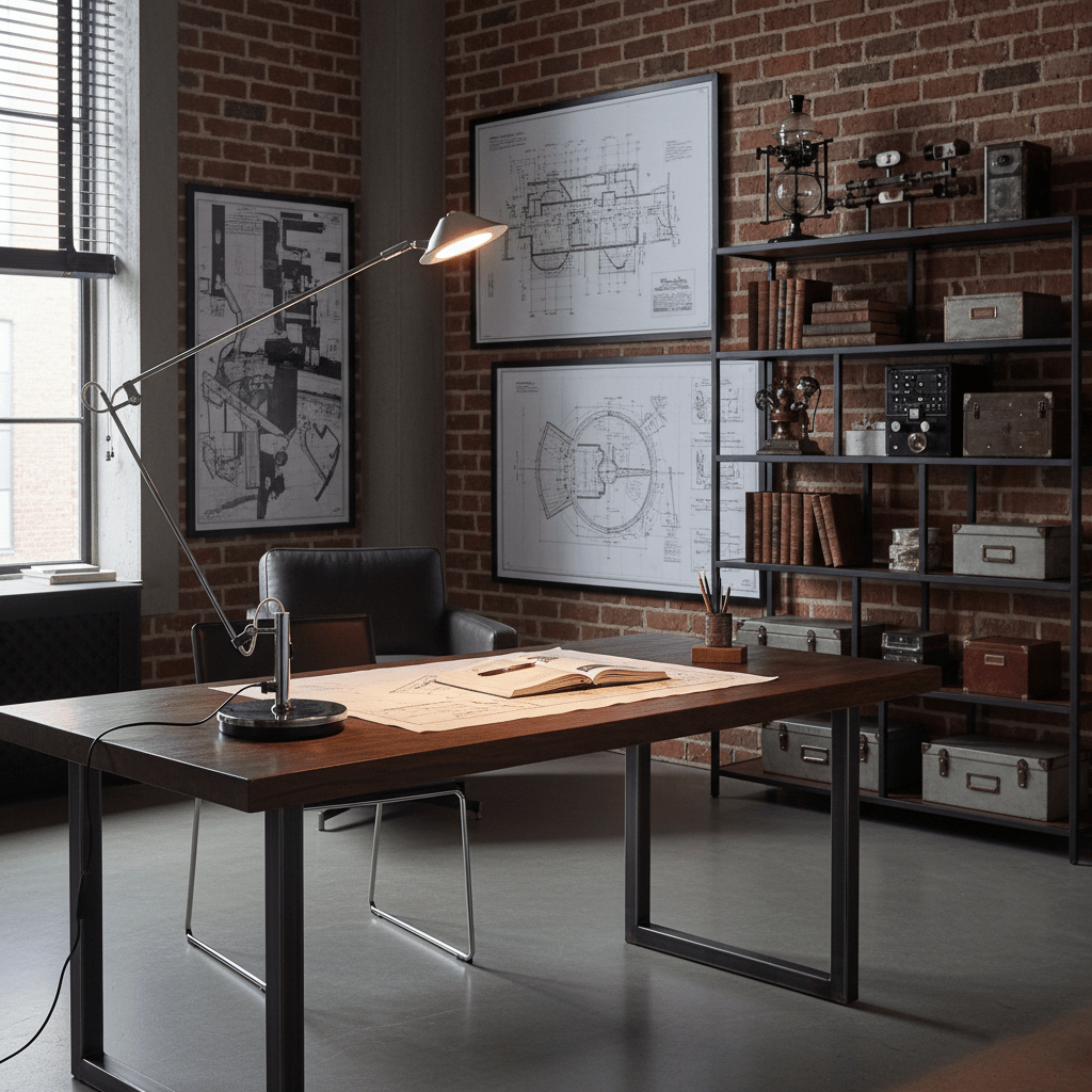 Adjustable Black Office Task Lamp – detail 4
