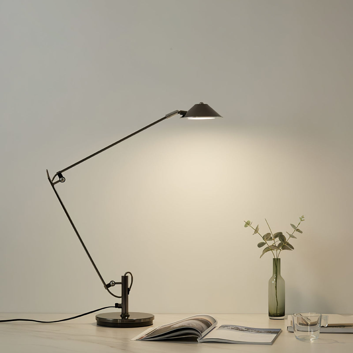 Adjustable Black Office Task Lamp – detail 8